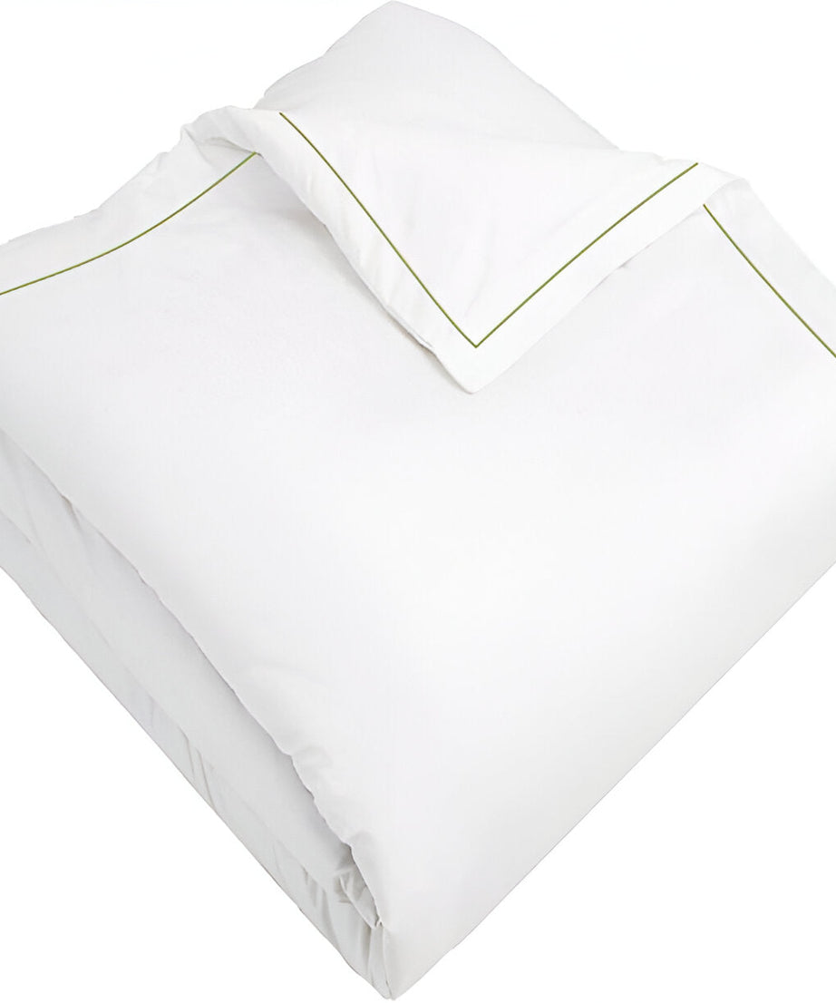 400TC Cotton Single Edge Embroidery Sateen Solid Duvet Cover Set