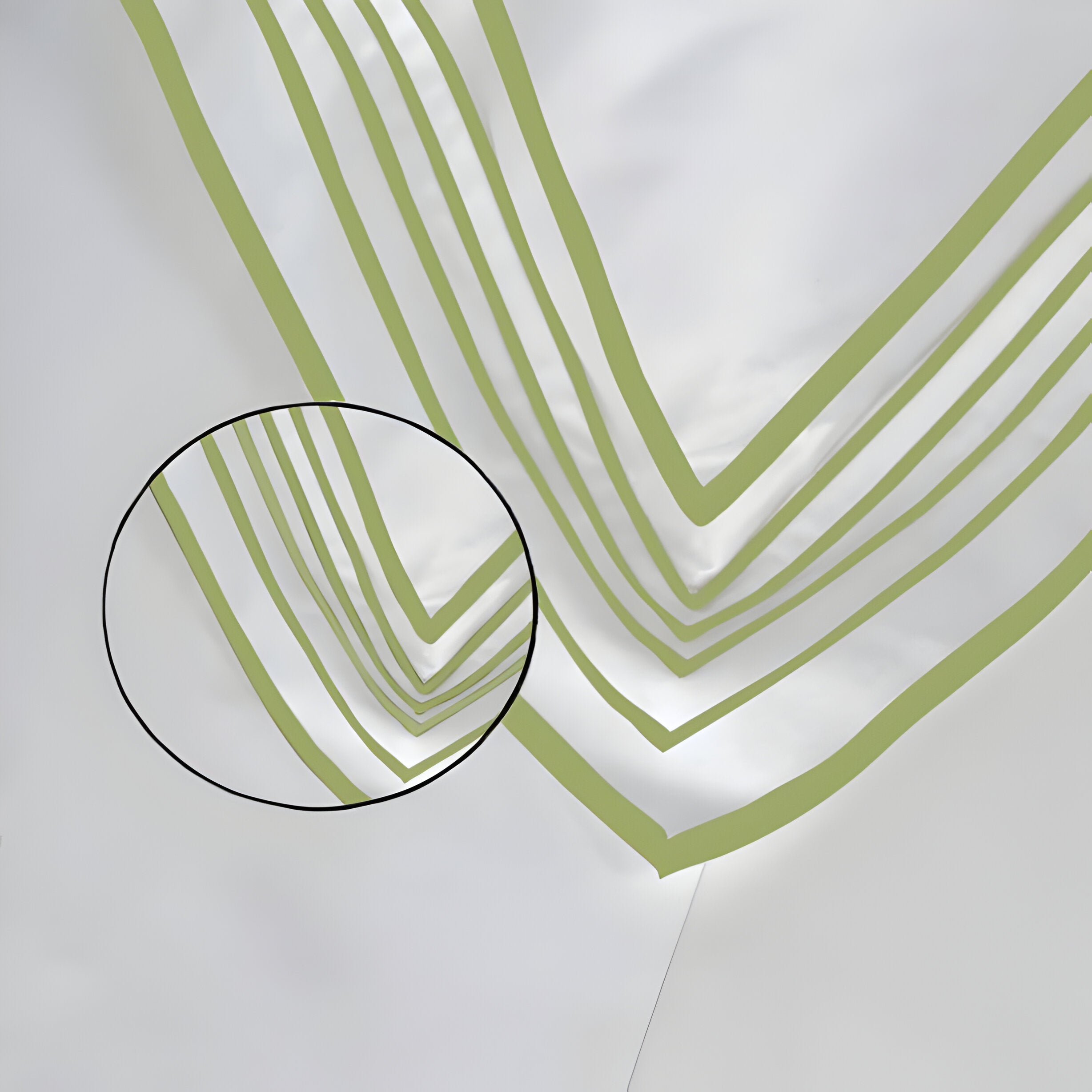 Smart Border 400TC Cotton Embroidery Sateen Solid Duvet Cover Set