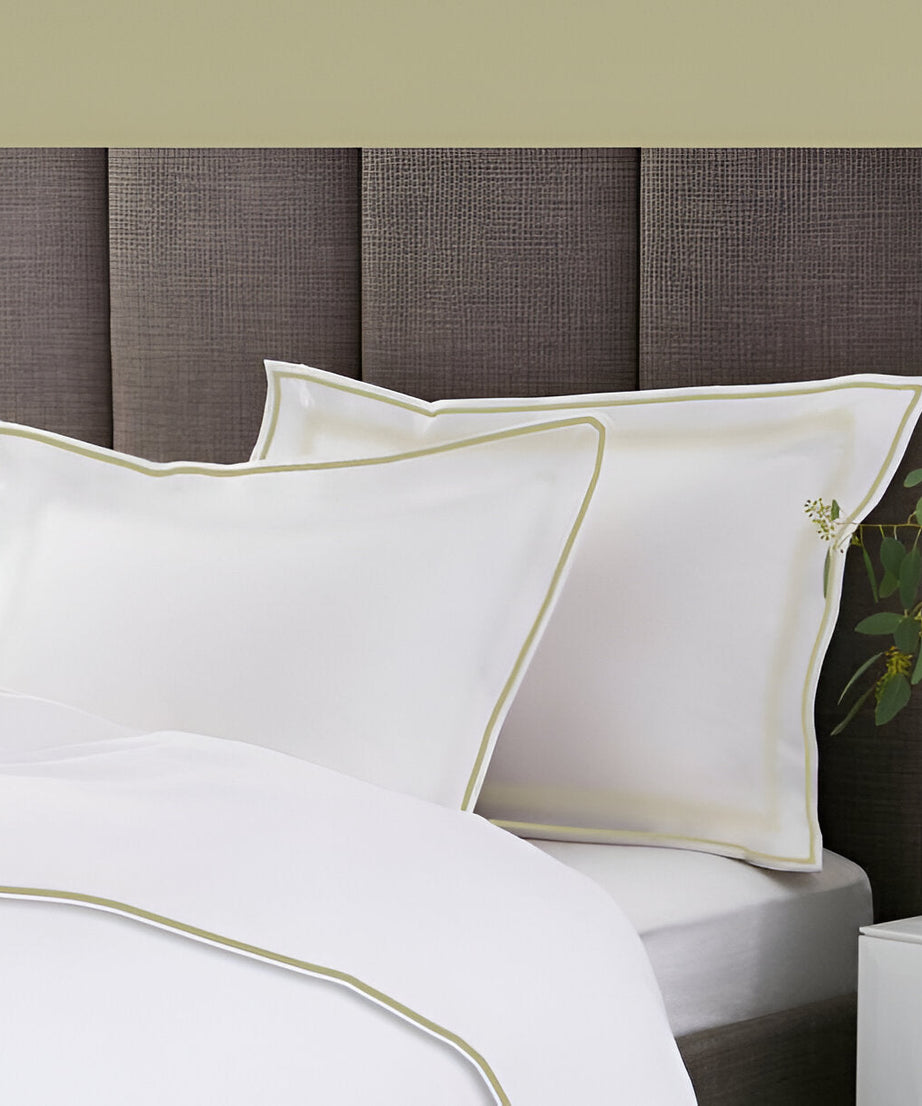 400TC Embroidery Cotton Sateen Solid Duvet Cover Set