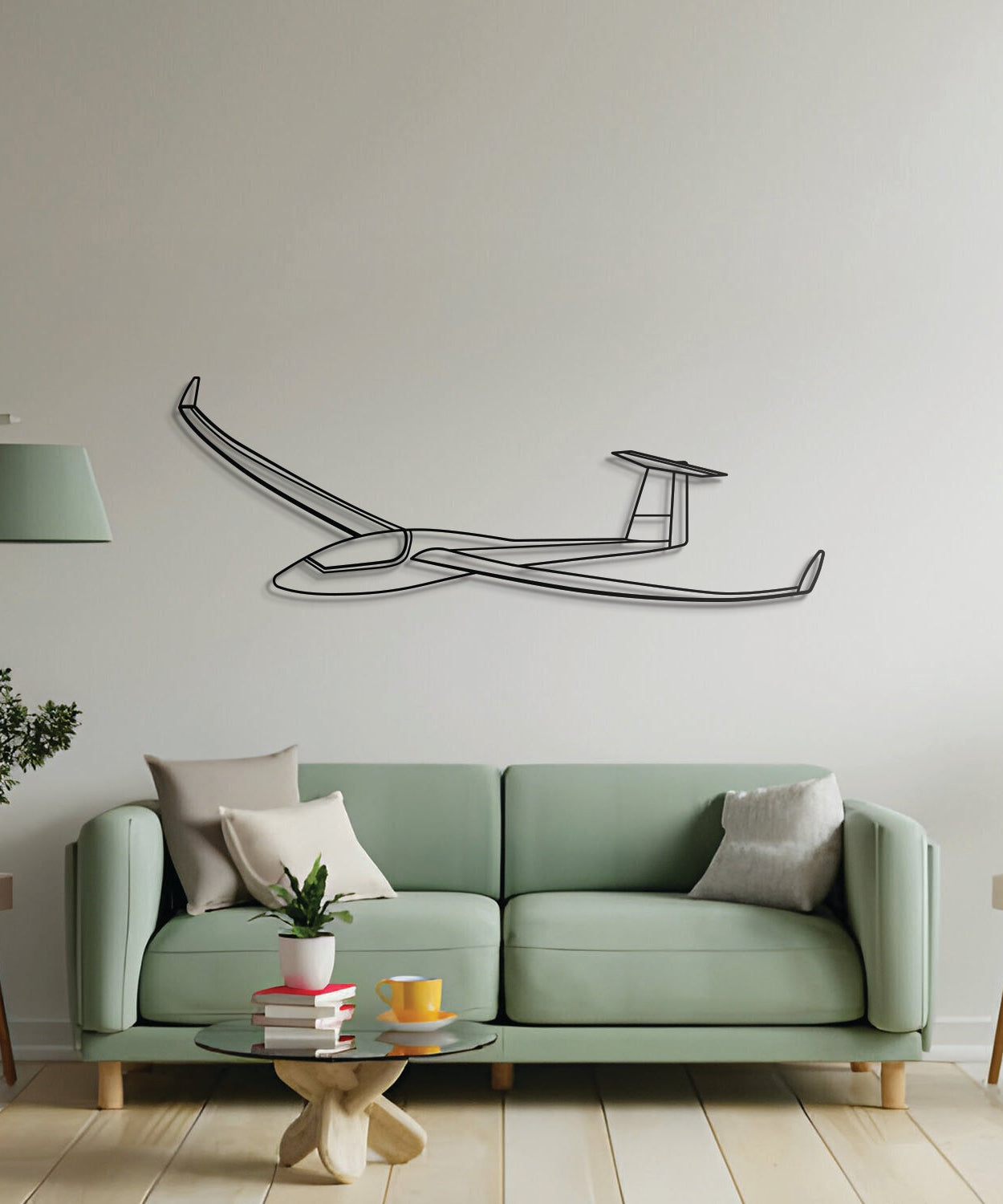 Ventus-2cxT Winkel Metall Flugzeug Wandkunst - NCP0500