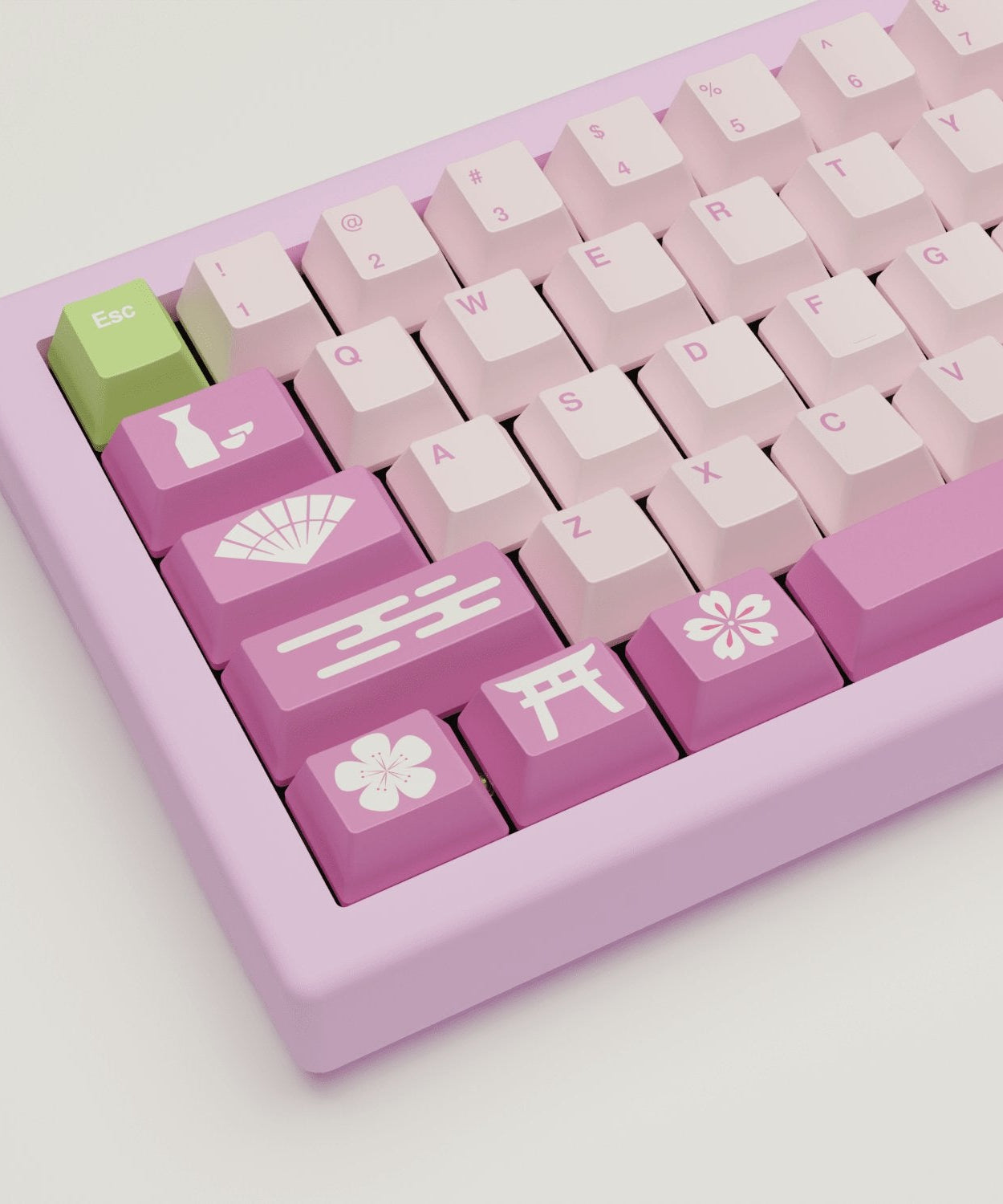 Sakura Design Keycaps and Mechanical Keyboard