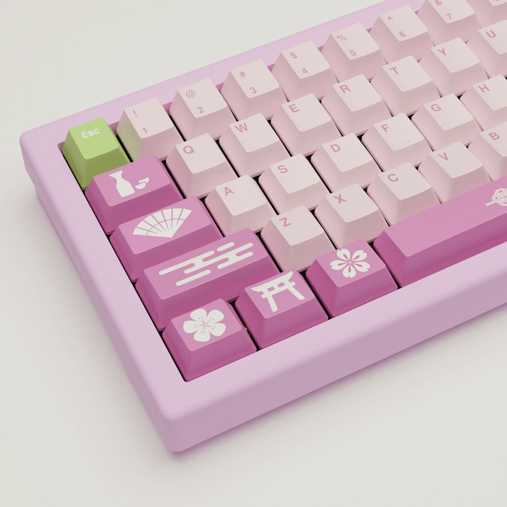 Sakura Design Keycaps and Mechanical Keyboard
