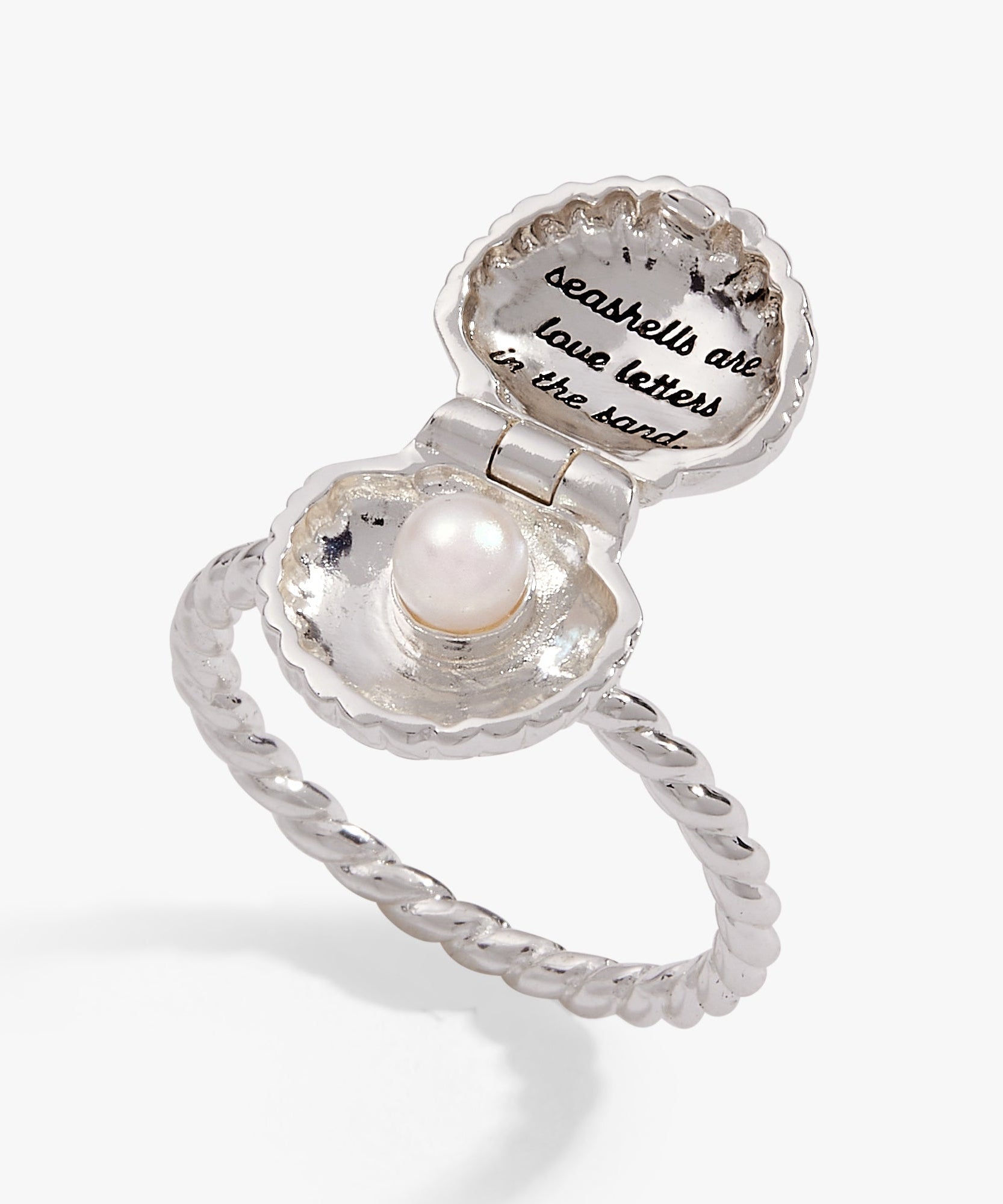 Salt + Sea 'Seashells Are Love Letters In The Sand' Locket Ring