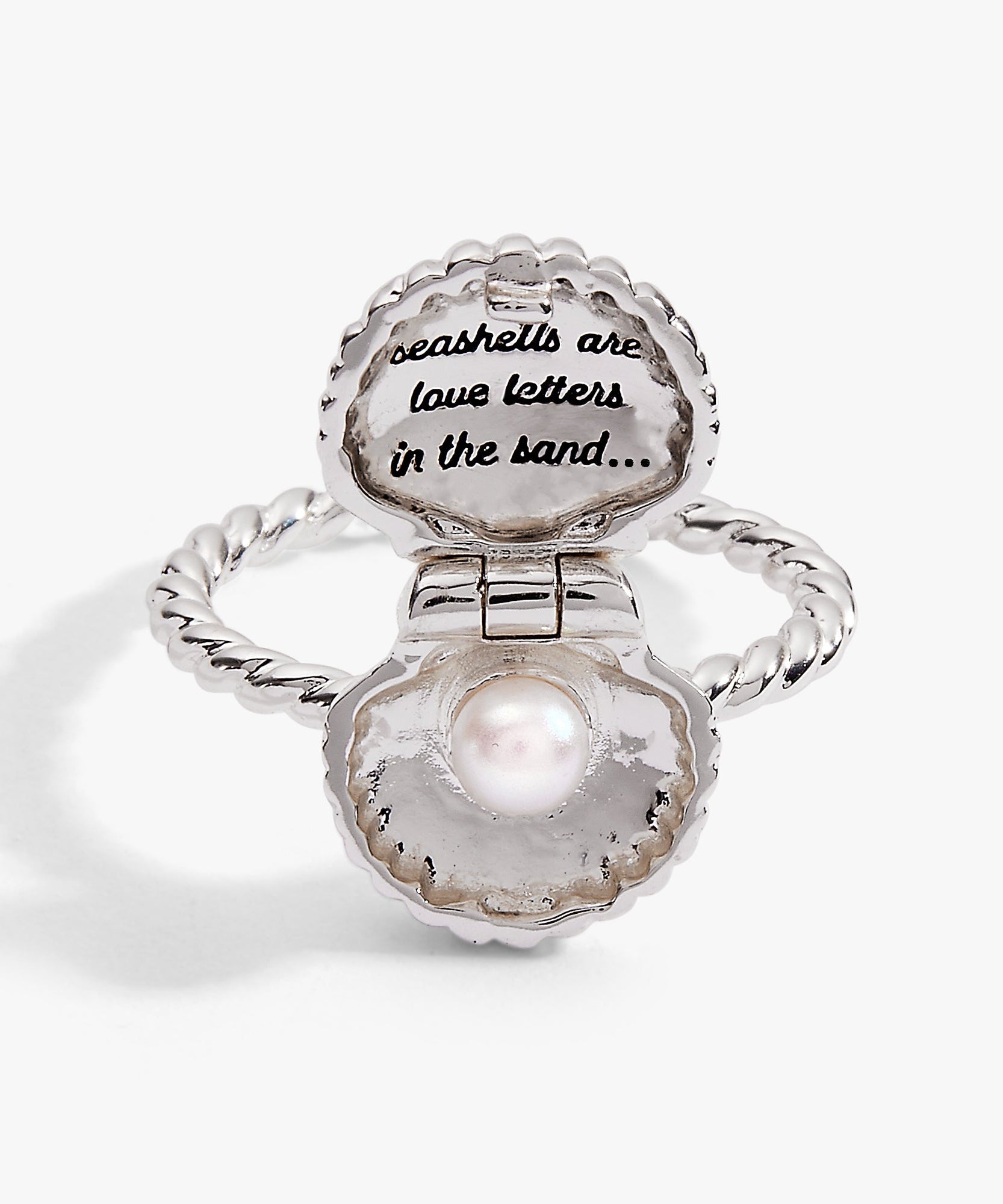 Salt + Sea 'Seashells Are Love Letters In The Sand' Locket Ring