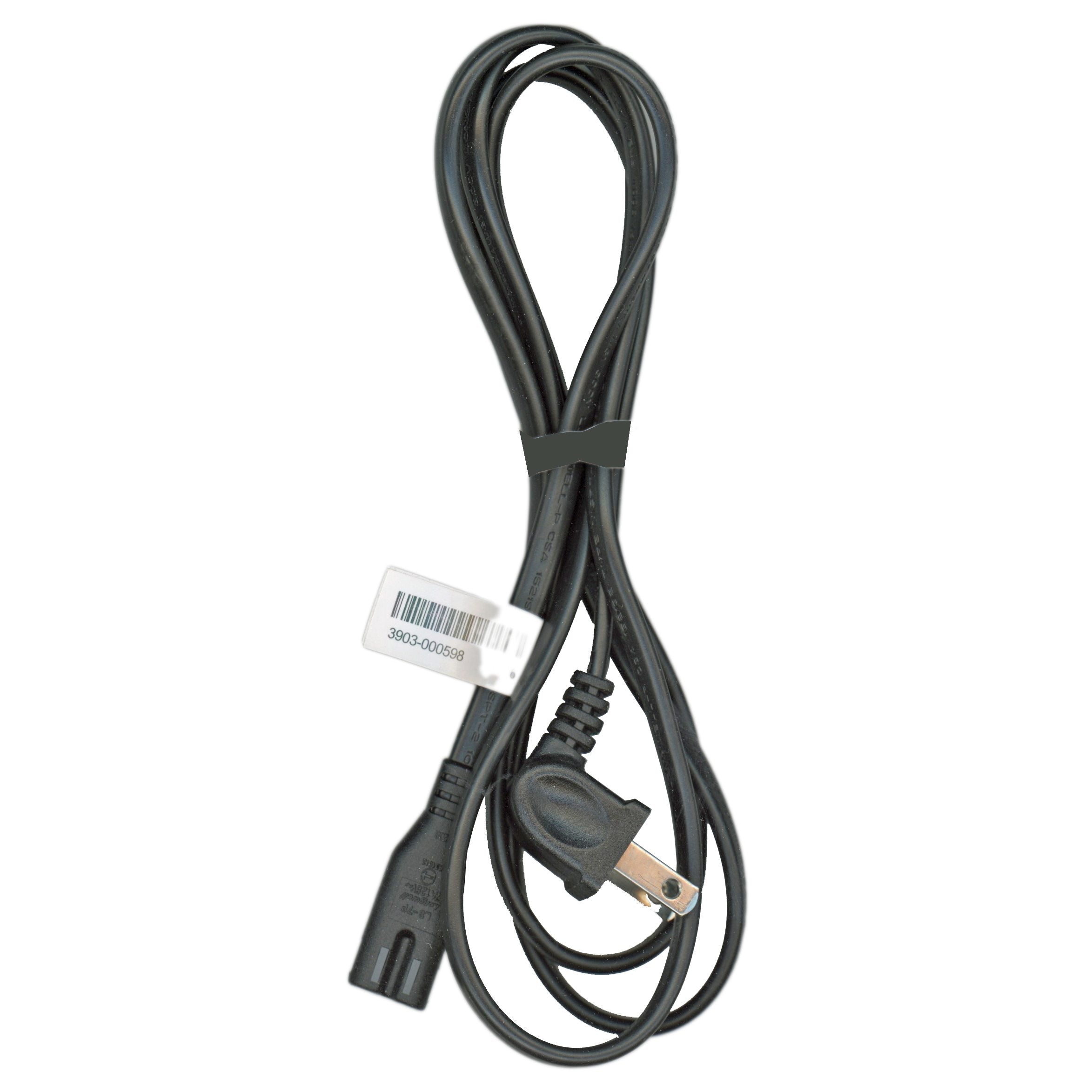 Samsung 3903000598 5-Foot TV Power Cable | Right-Angle 2-Prong to C7 Figure-8 Non-Polarized Cord - 3903000598