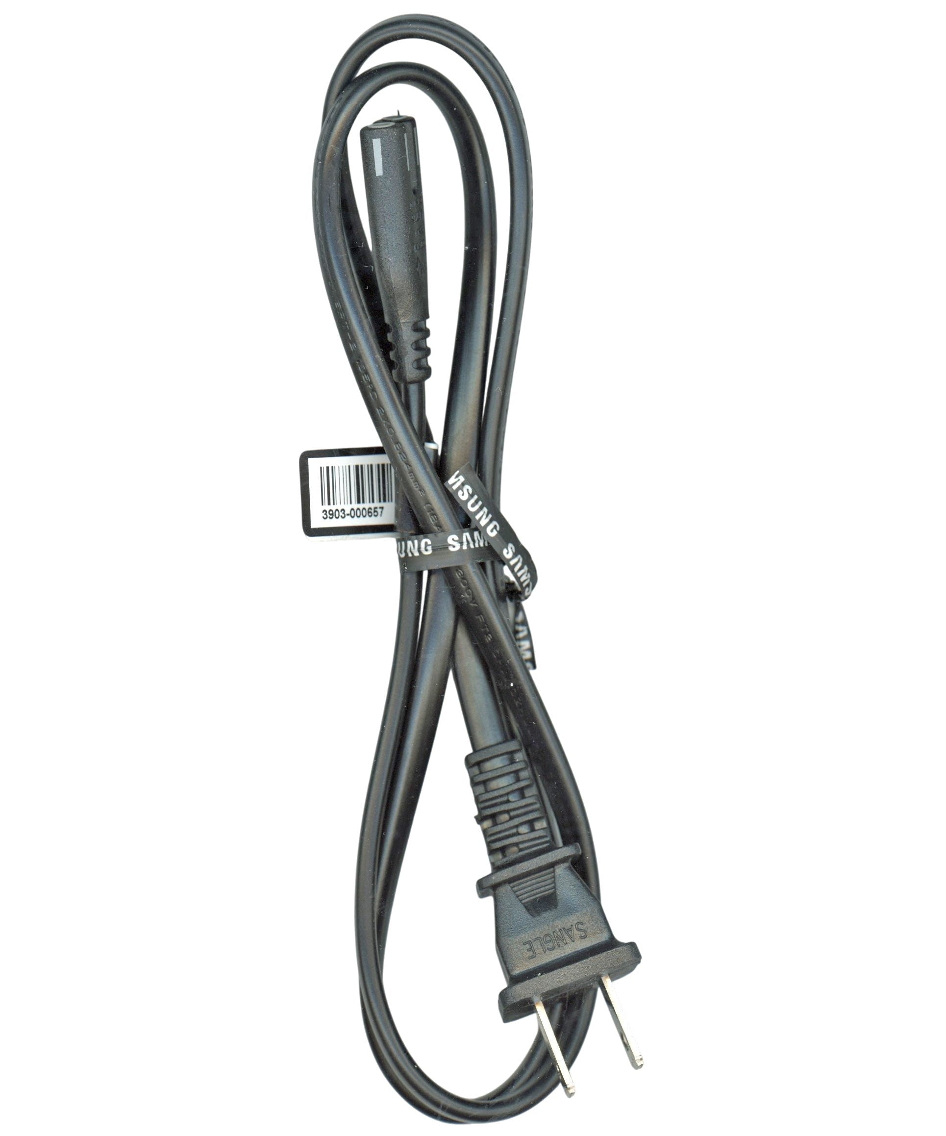 Samsung 3903000657 TV Power Cable | 3FT Straight 2-Prong to C7 Figure-8 Non-Polarized Cord - 3903000657