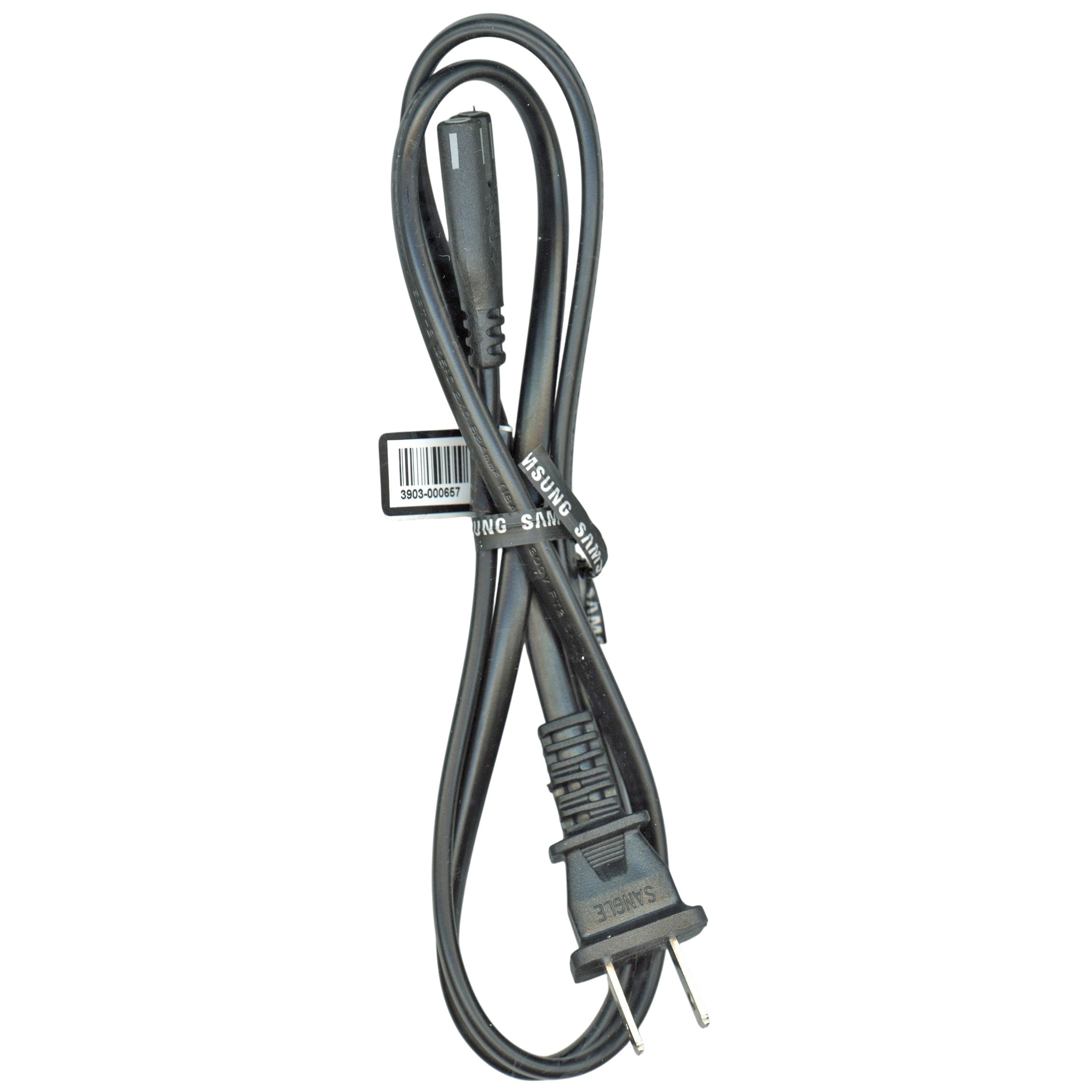 Samsung 3903000657 TV Power Cable | 3FT Straight 2-Prong to C7 Figure-8 Non-Polarized Cord - 3903000657