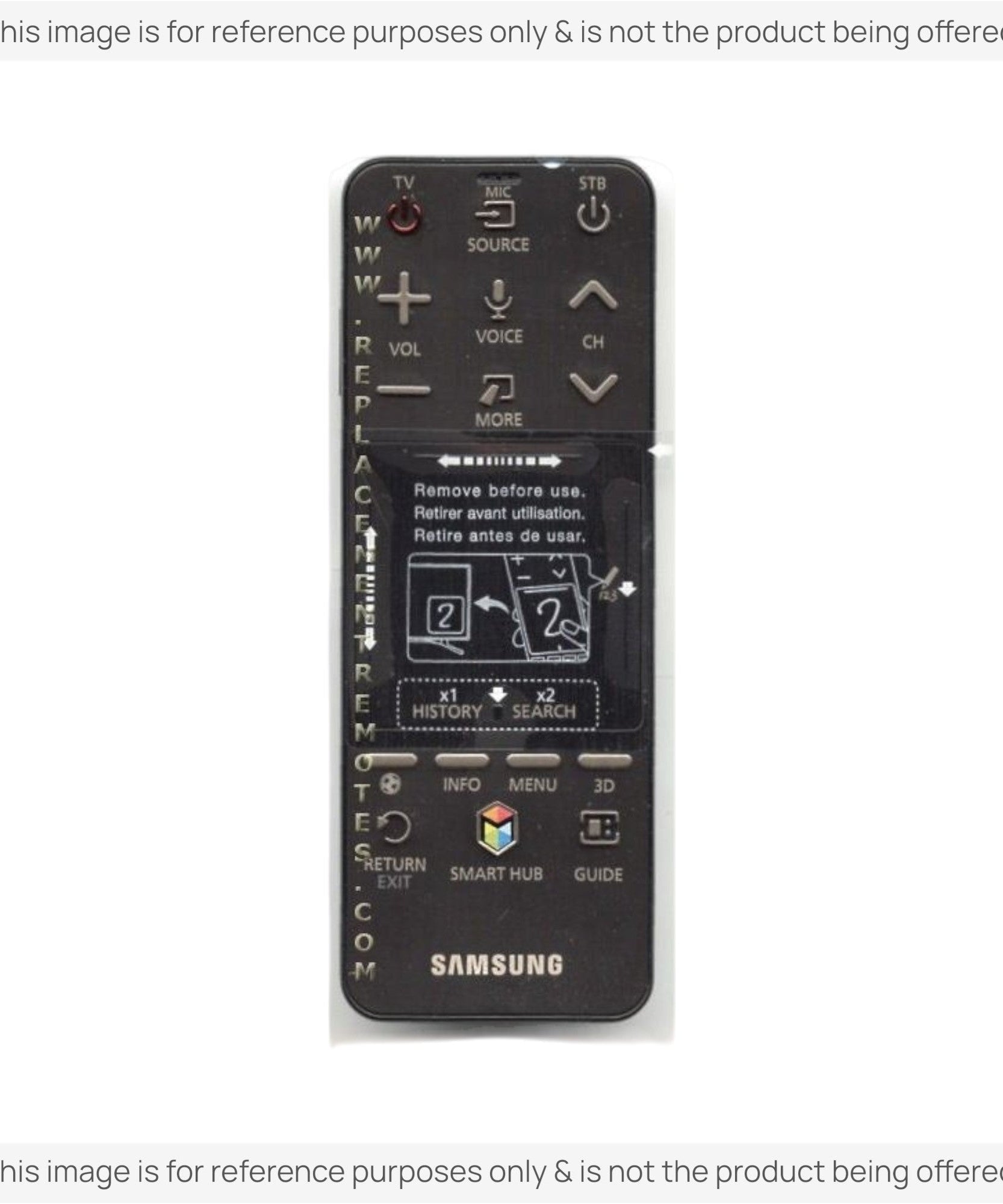 Substitute for Samsung AA59-00780A SMART TV Remote Control - AA5900780A [SR7557, No Voice / Touch Pad]