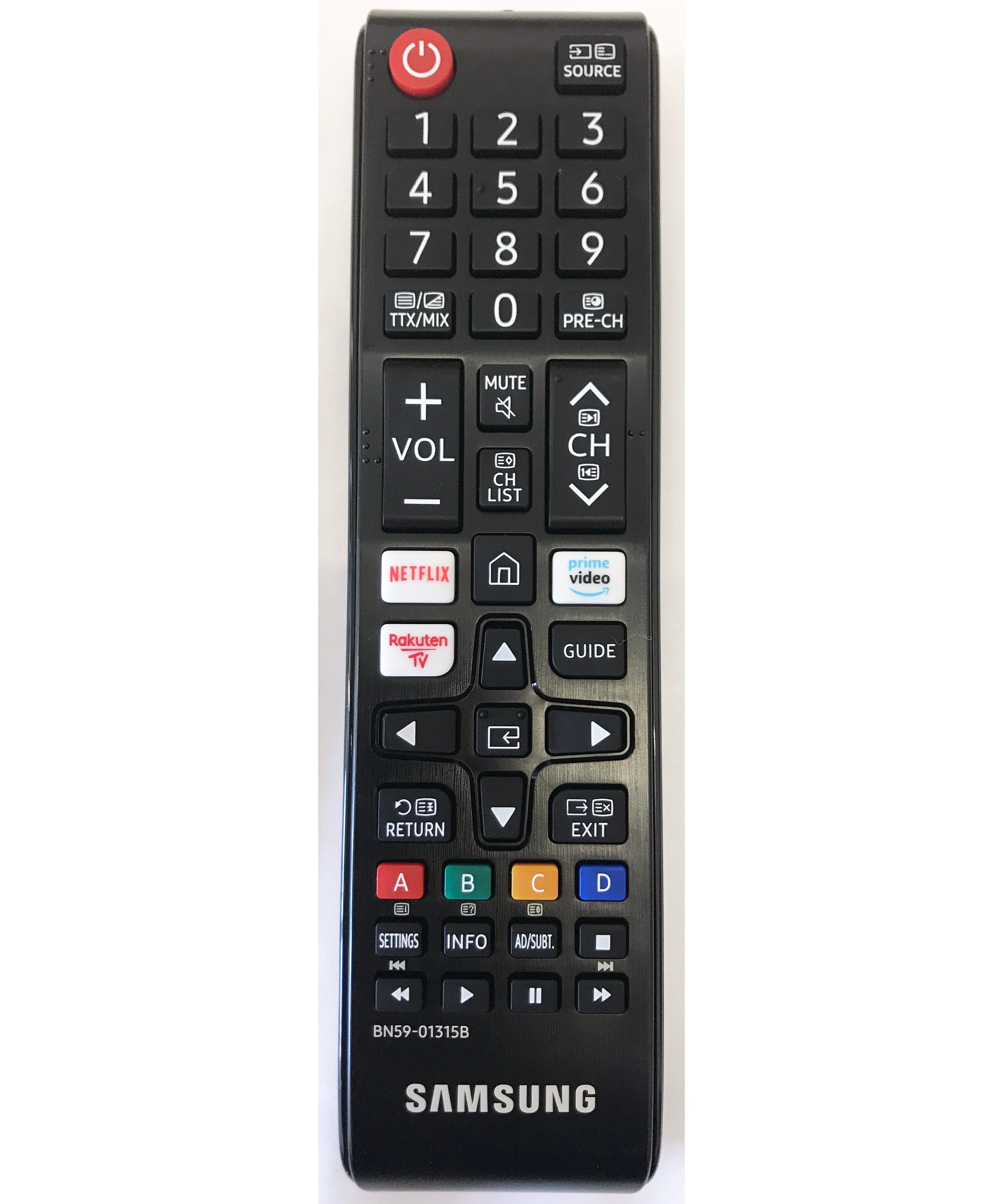 Samsung BN59-01315B European 2019 IR TV Remote Control | Netflix | Prime Video | Rakuten - BN5901315B