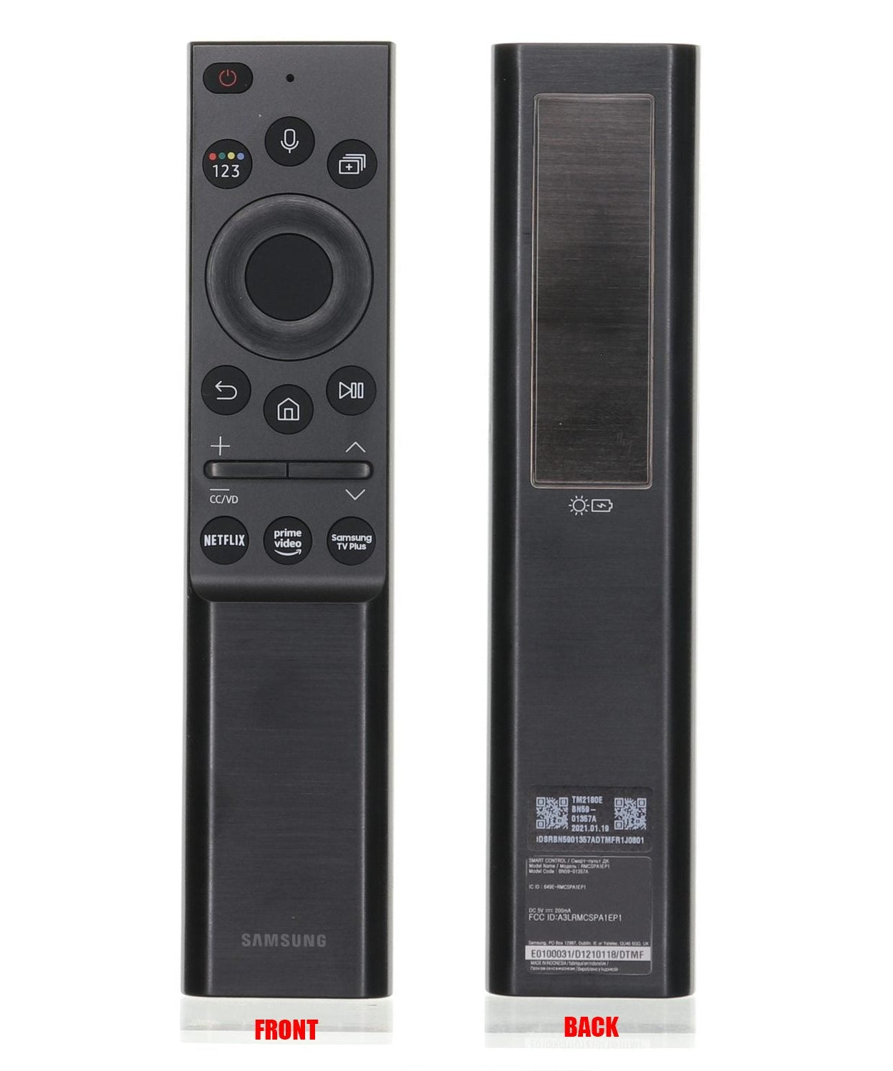 Samsung BN59-01357A / TM2180E SolarCell Smart Touch TV Remote Control | Voice | Solar | 2021 - BN5901357A