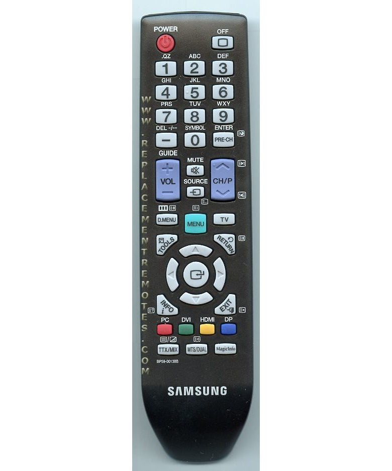 Samsung BP59-00138B TV Remote Control - BP5900138B