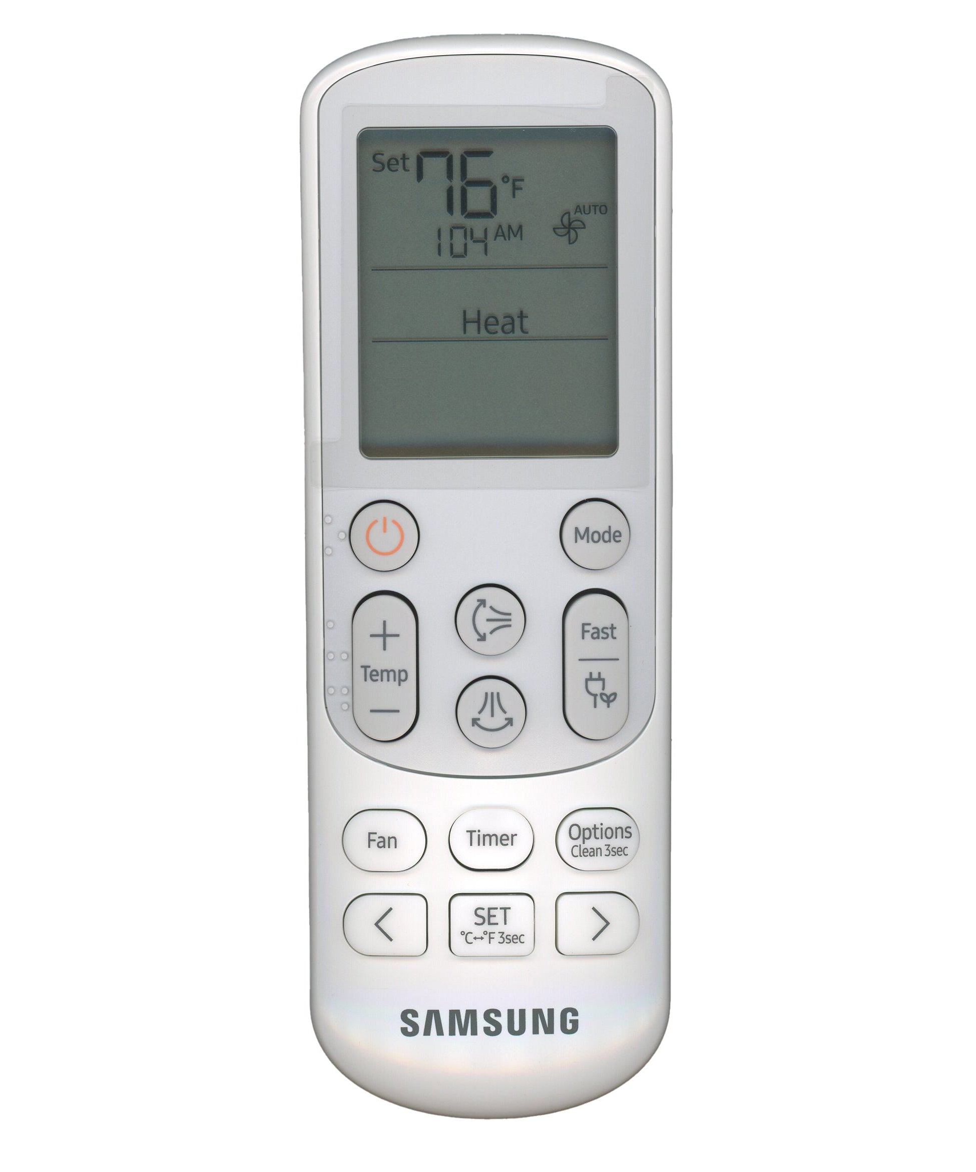 Samsung ARH-5207 Mini Split Air Conditioner Remote Control | LCD Thermostatic Screen - DB96-24901G