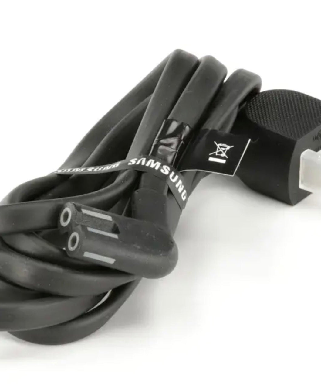 Samsung AH81-09782A AC Power Cable | 5 FT - Elbow C7 figure-8 to Elbow 2-Prong Male Connector | Non-Polarized - AH81-09782A