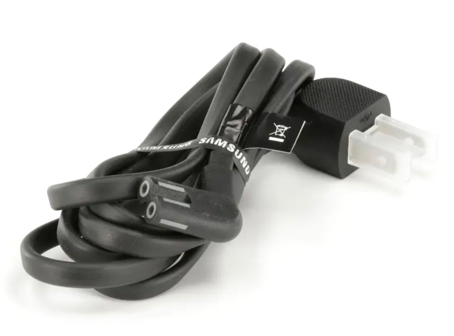 Samsung AH81-09782A AC Power Cable | 5 FT - Elbow C7 figure-8 to Elbow 2-Prong Male Connector | Non-Polarized - AH81-09782A