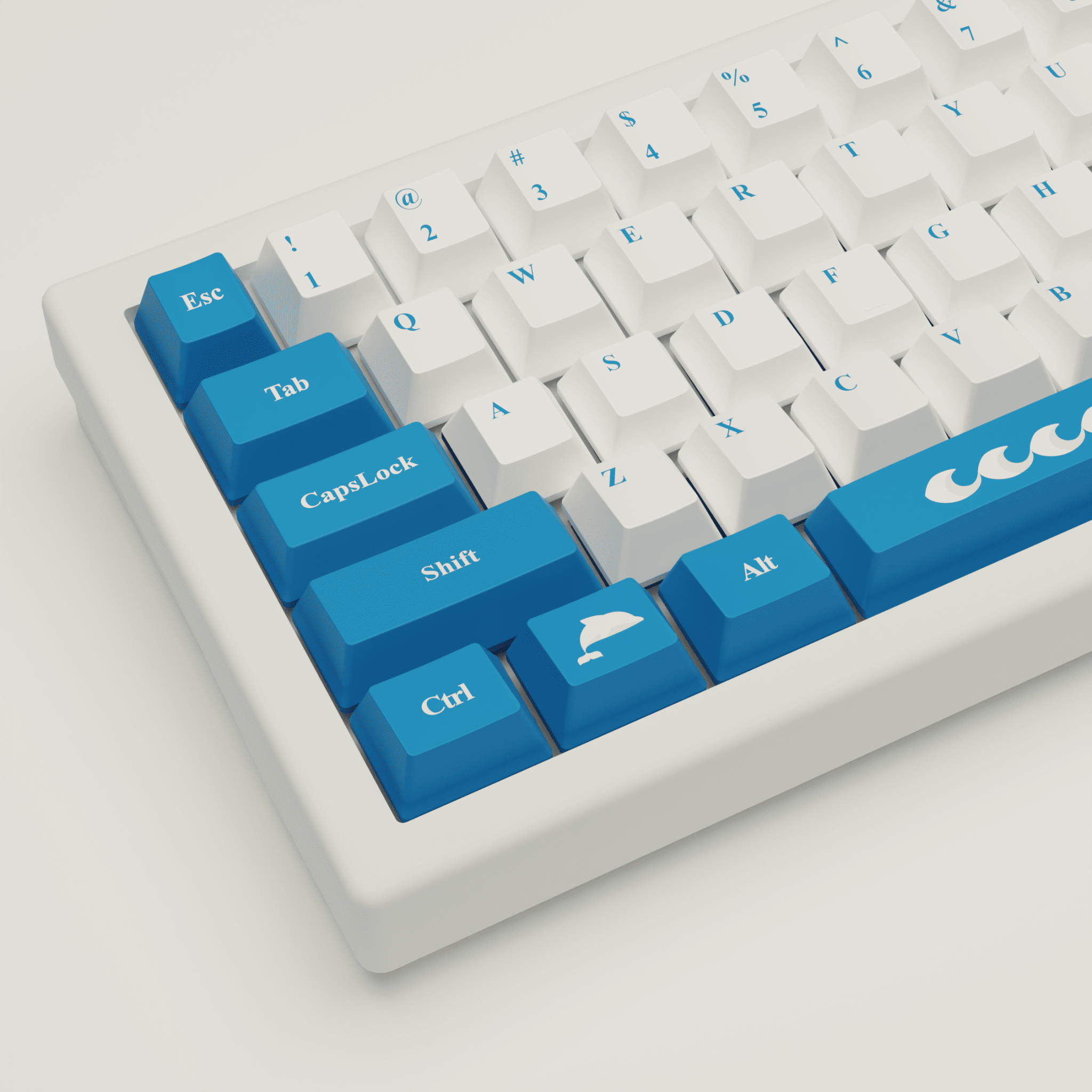 Santorini Story Design Keycaps and Mechanical Keyboard