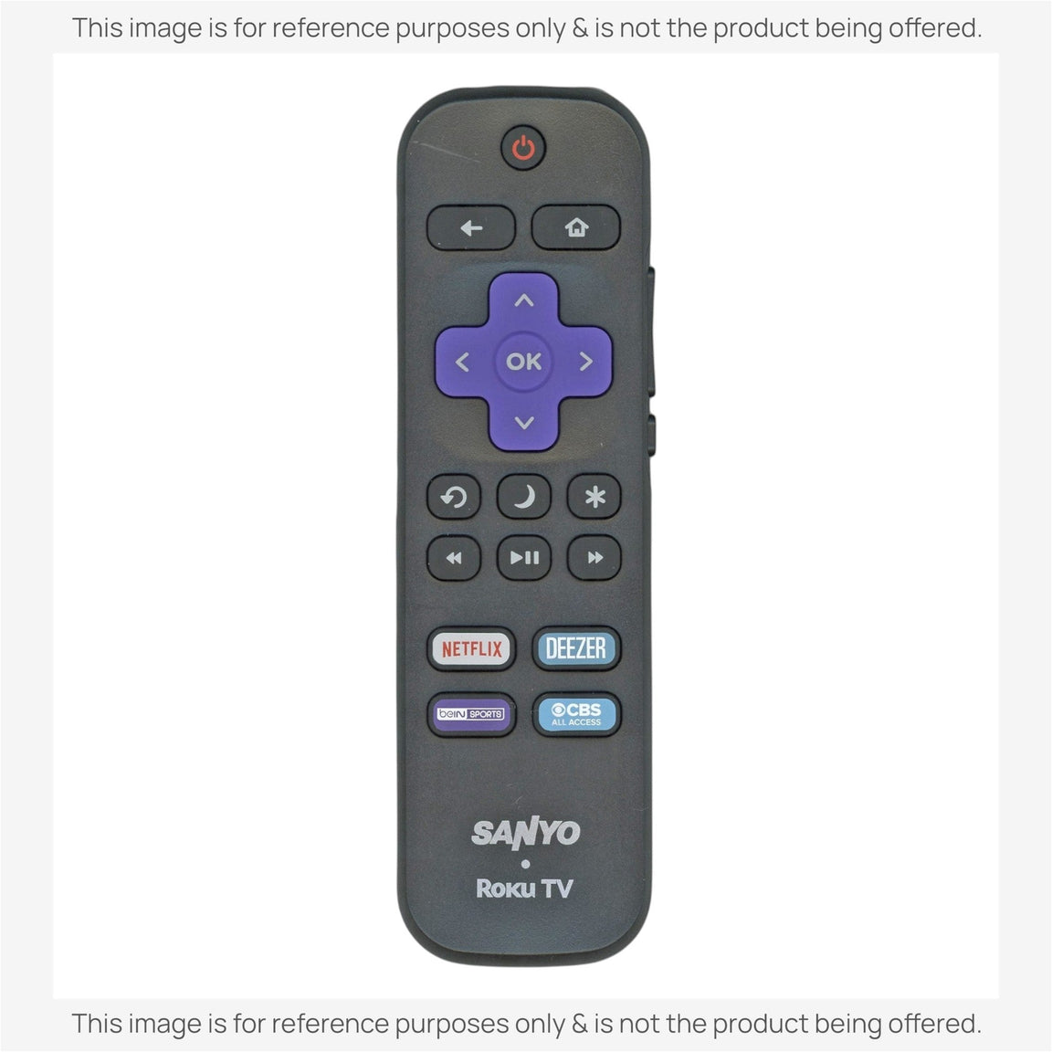Substitute for Sanyo 06518W21SA01XS ROKU TV Remote Control [RRLF16]
