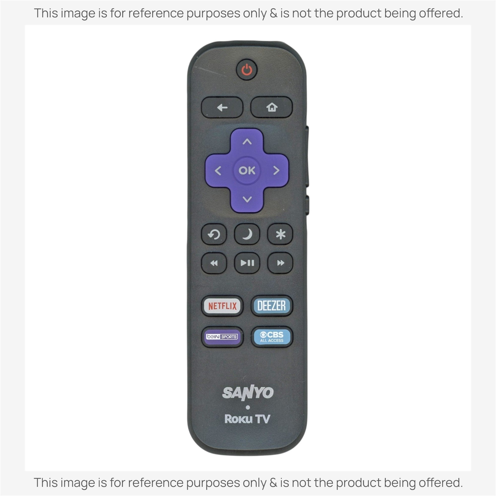 Substitute for Sanyo 06518W21SA01XS ROKU TV Remote Control [RRLF16]