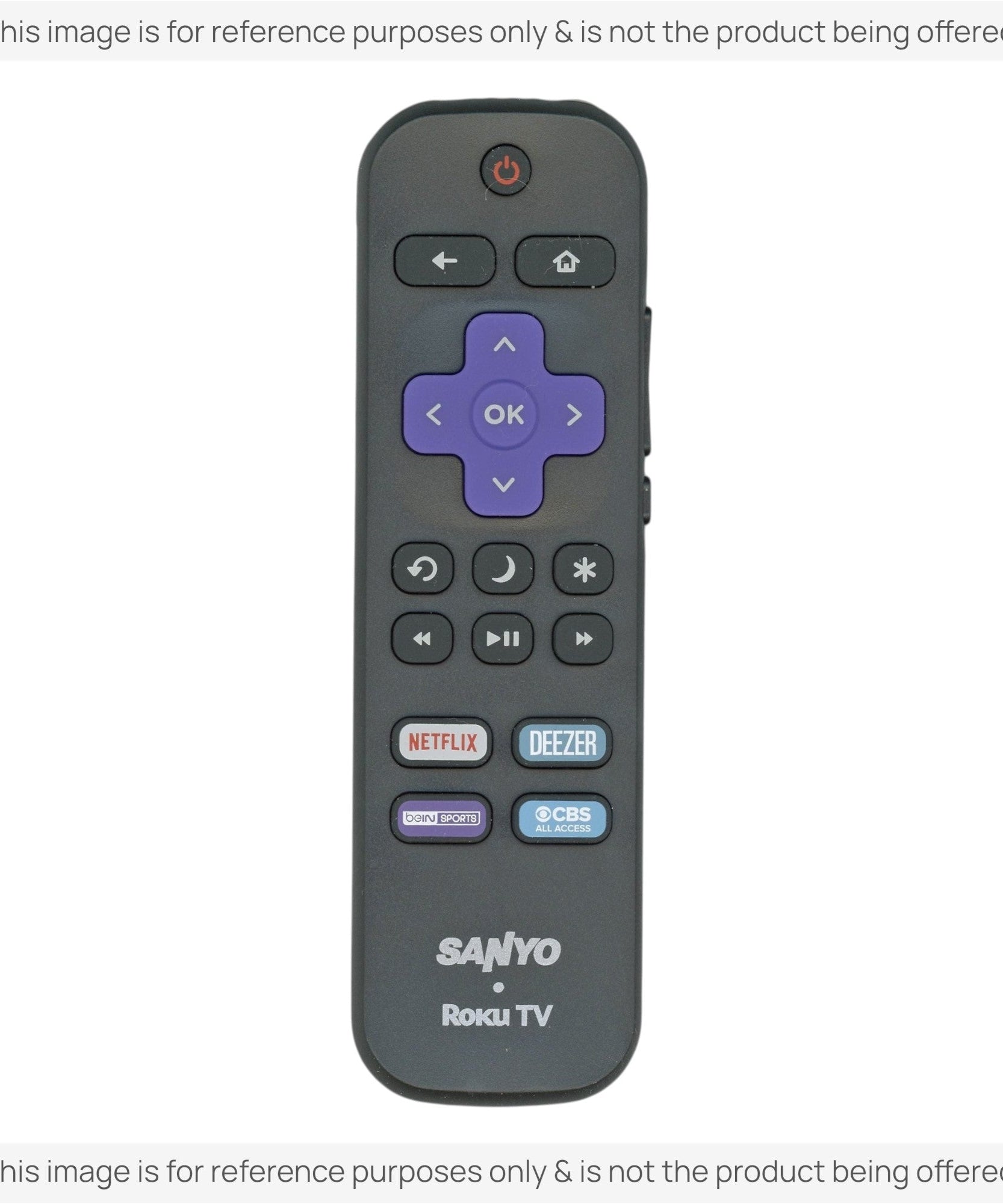 Substitute for Sanyo 101018E0040 ROKU TV Remote Control [RRLF16]
