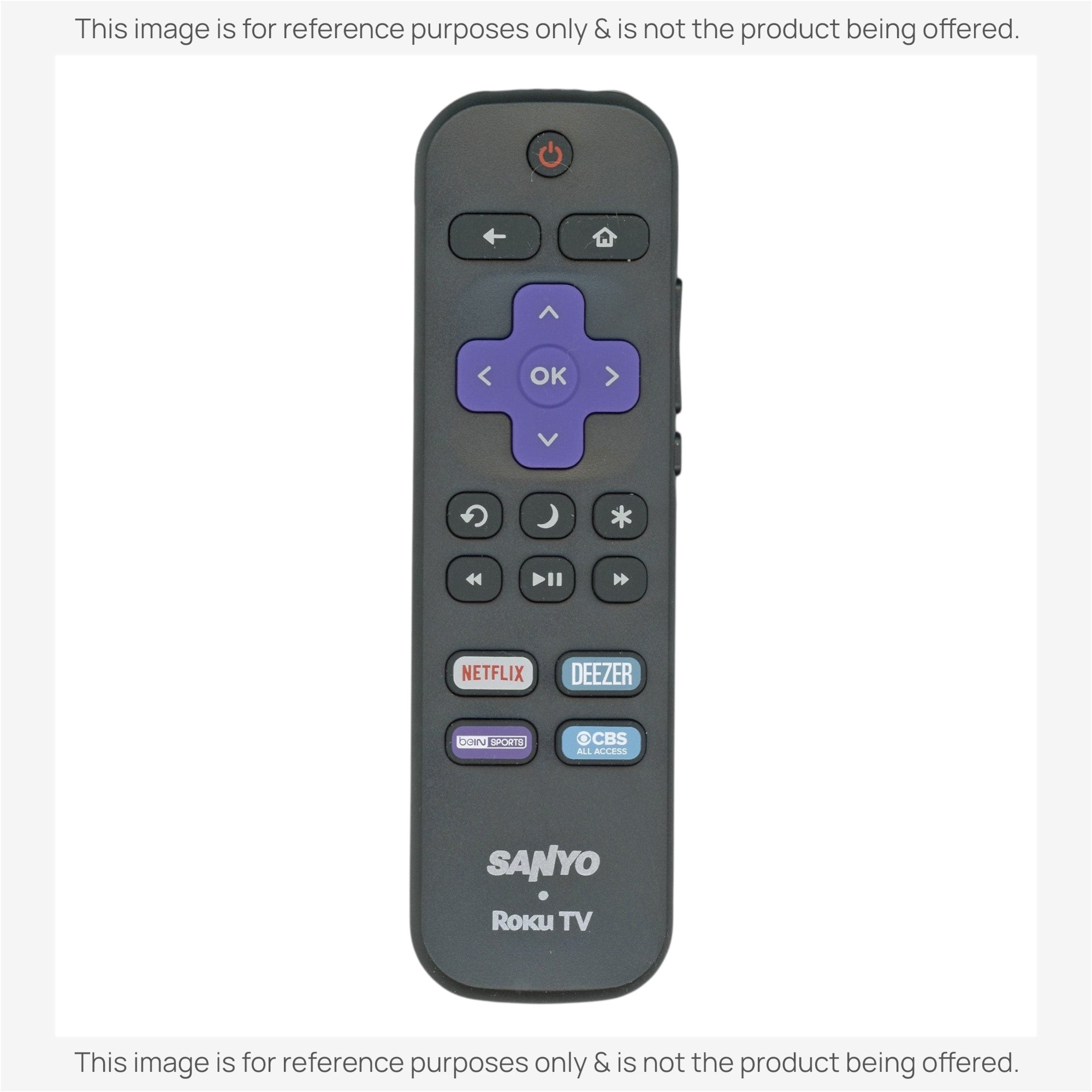 Substitute for Sanyo 101018E0040 ROKU TV Remote Control [RRLF16]