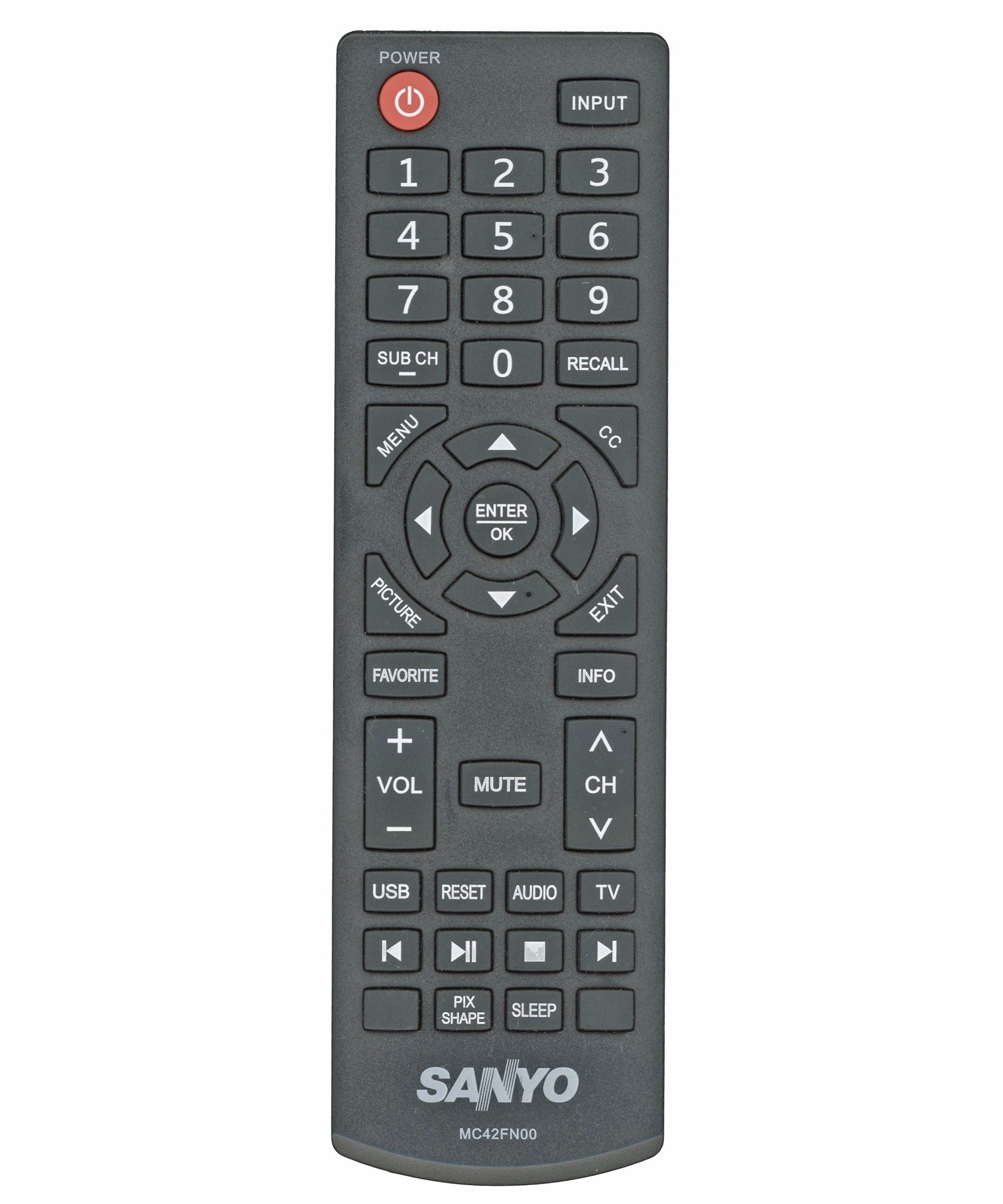 Sanyo MC42FN00 TV Remote Control