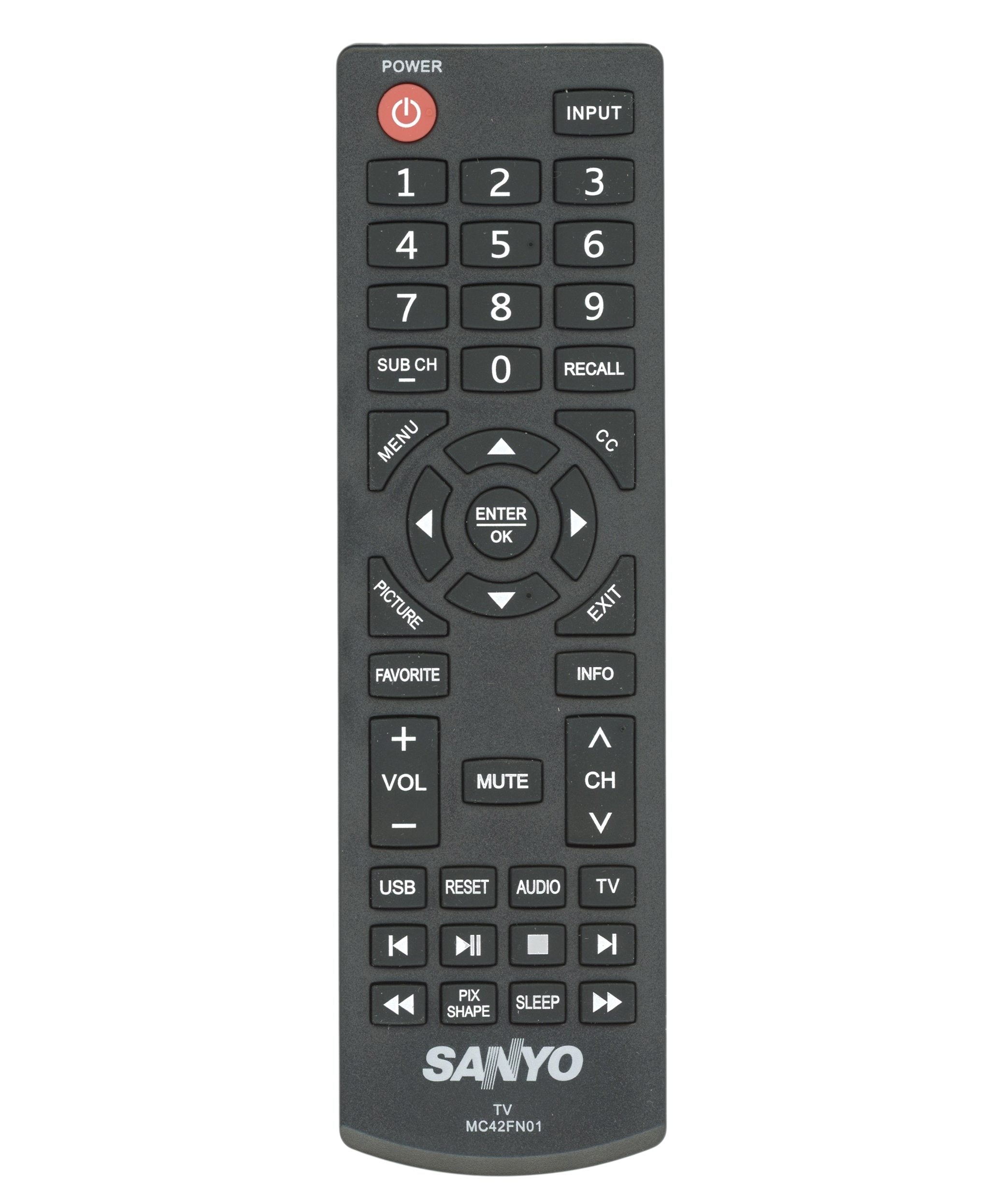 Sanyo MC42FN01 TV Remote Control