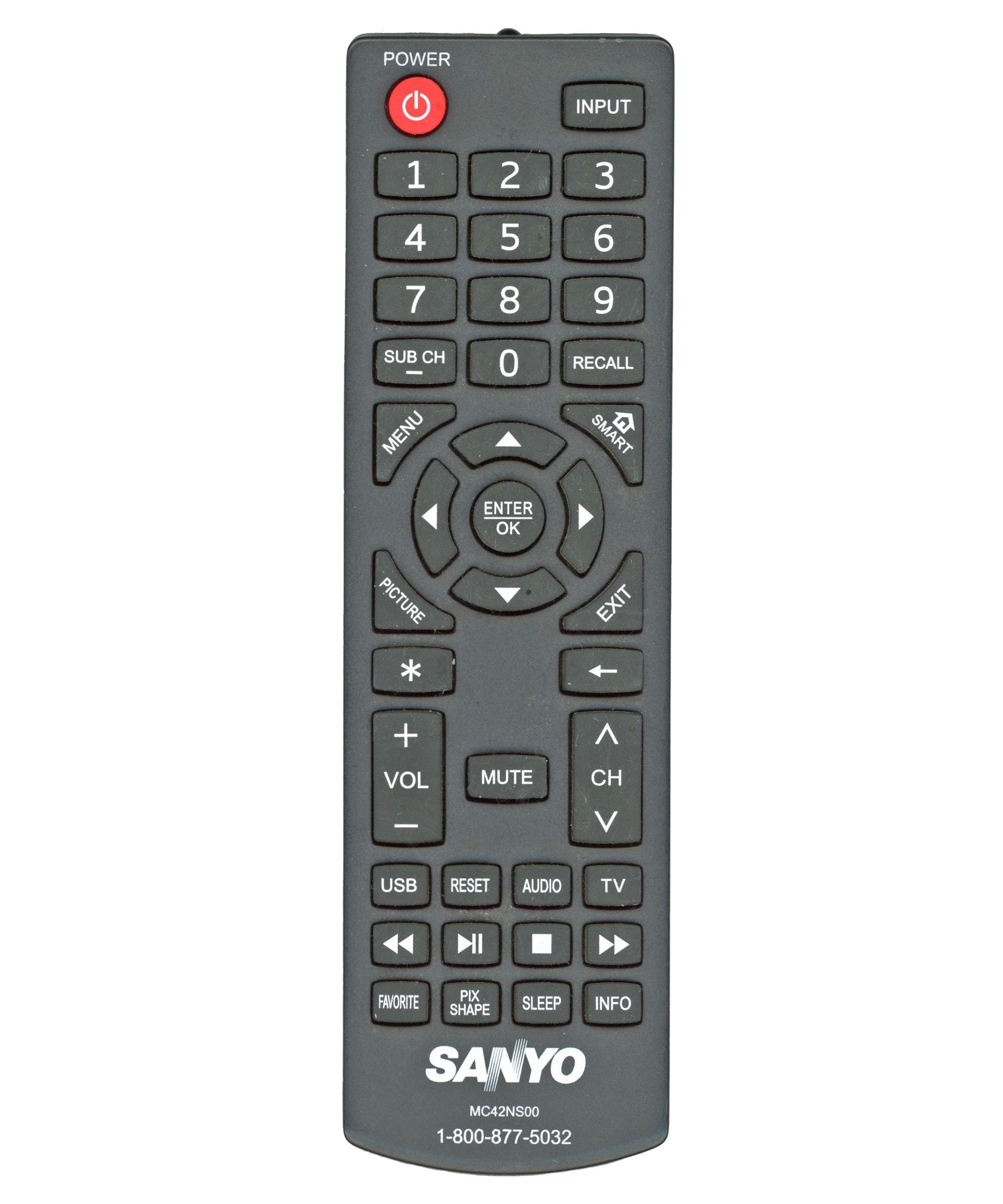 Sanyo MC42NS00 TV Remote Control