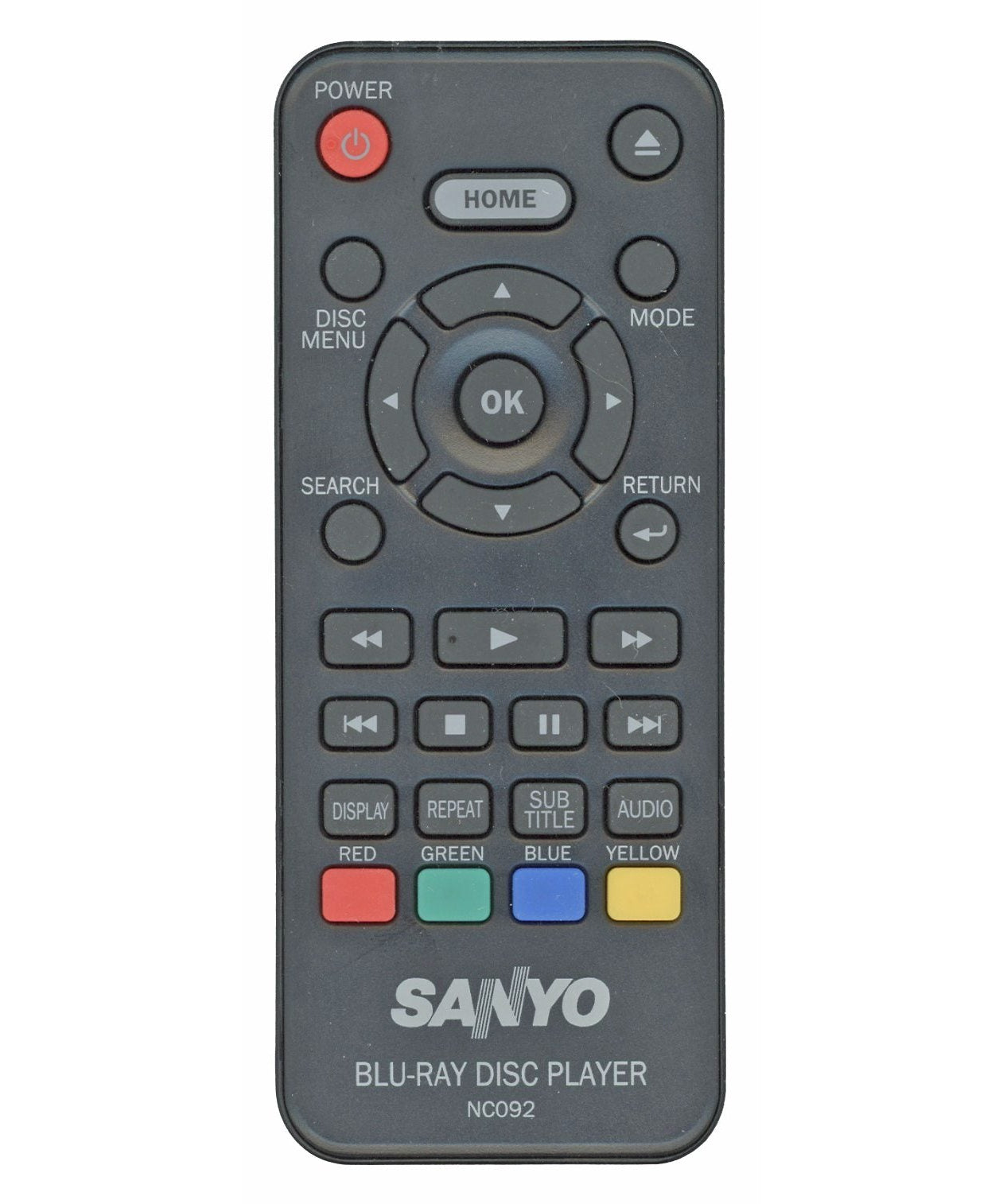 Sanyo NC092 Blu-ray Remote Control