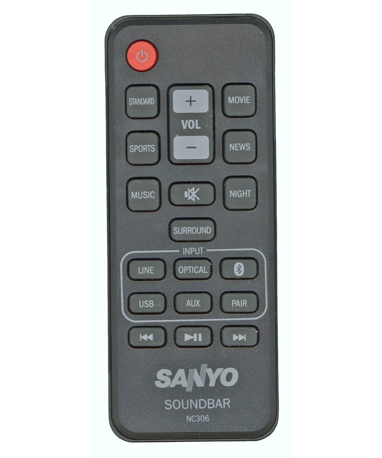 Sanyo NC306 Sound Bar Remote Control