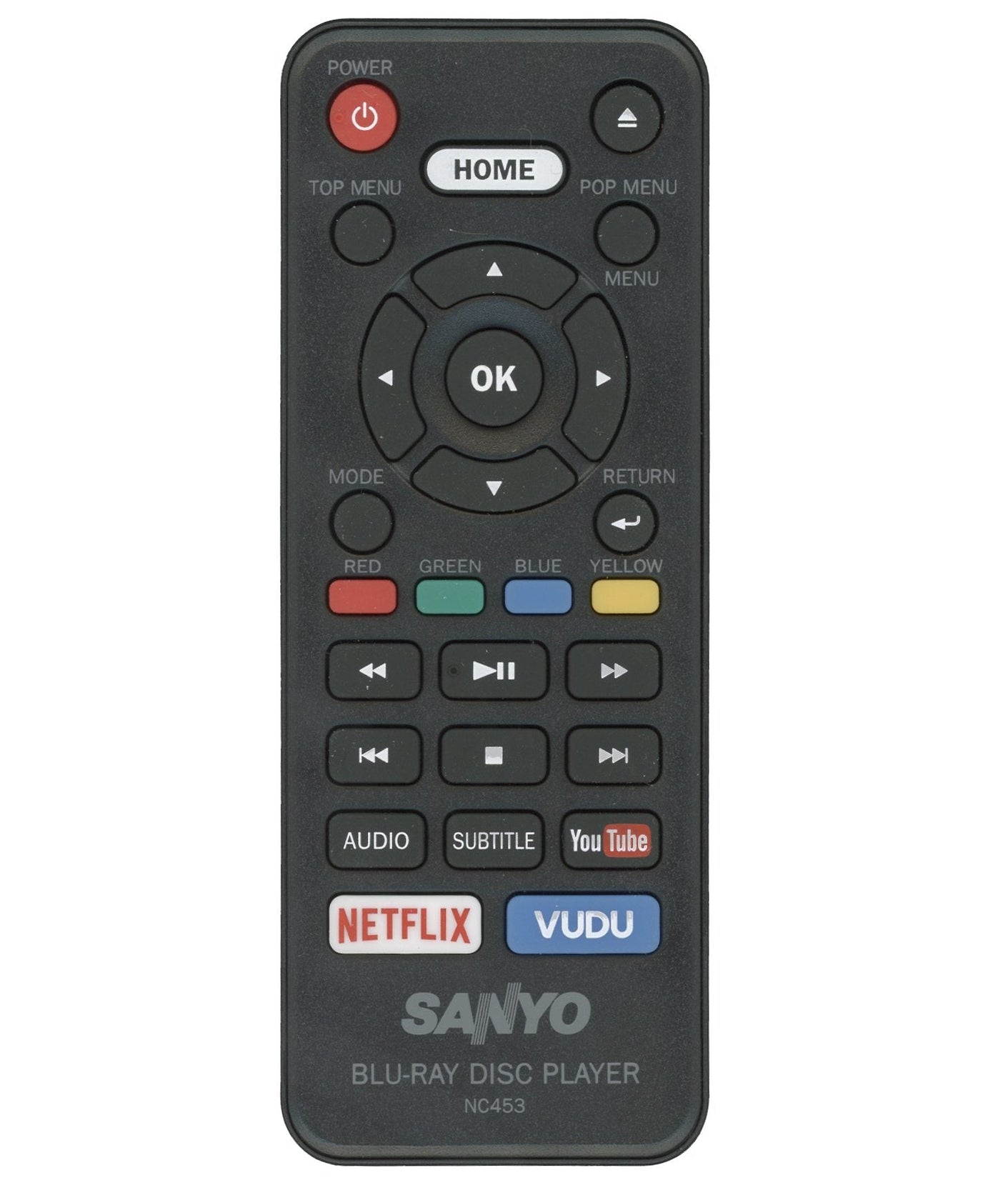 Sanyo NC453UL Blu-ray Remote Control
