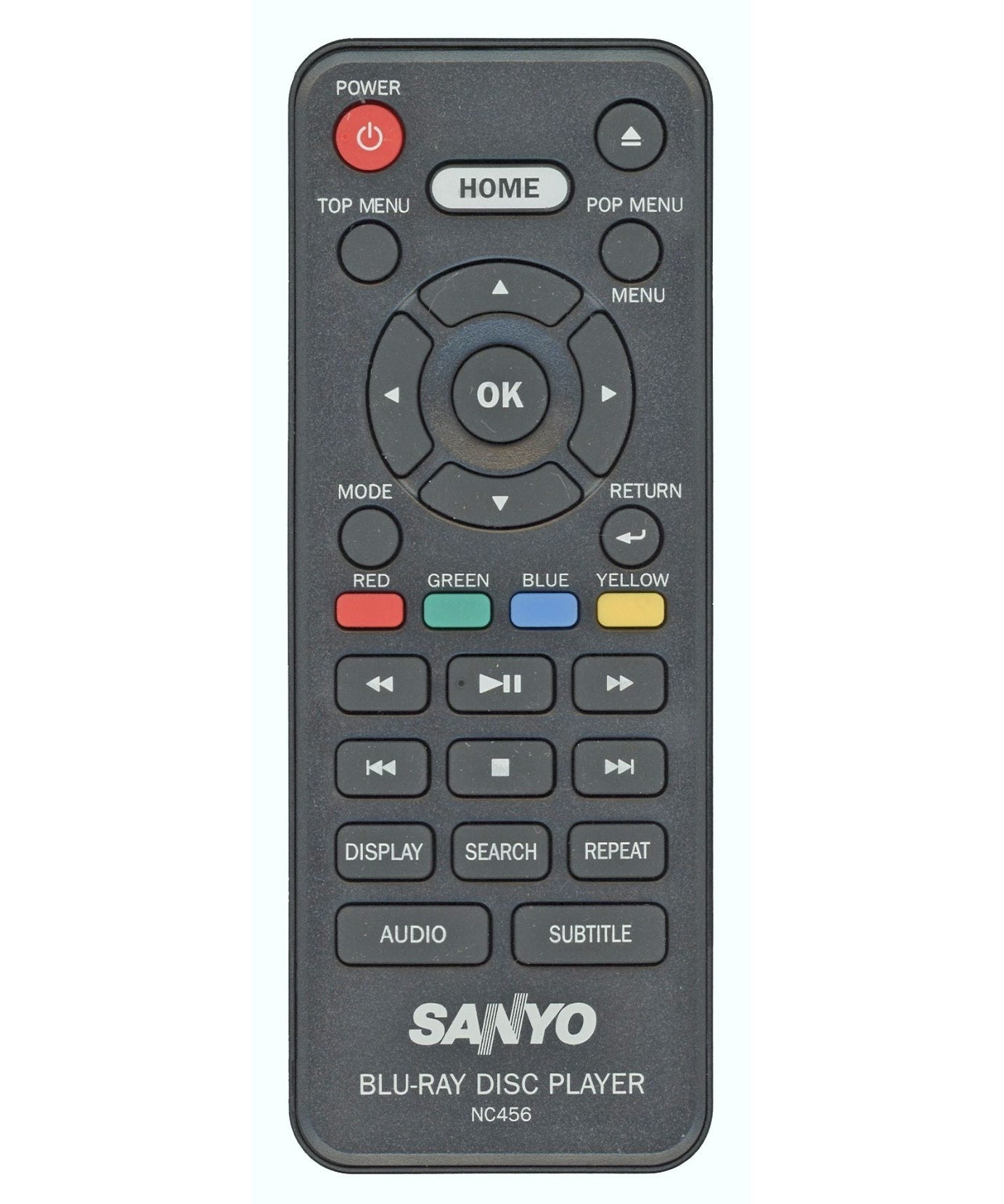 Sanyo NC456 Smart Blu-ray Remote Control