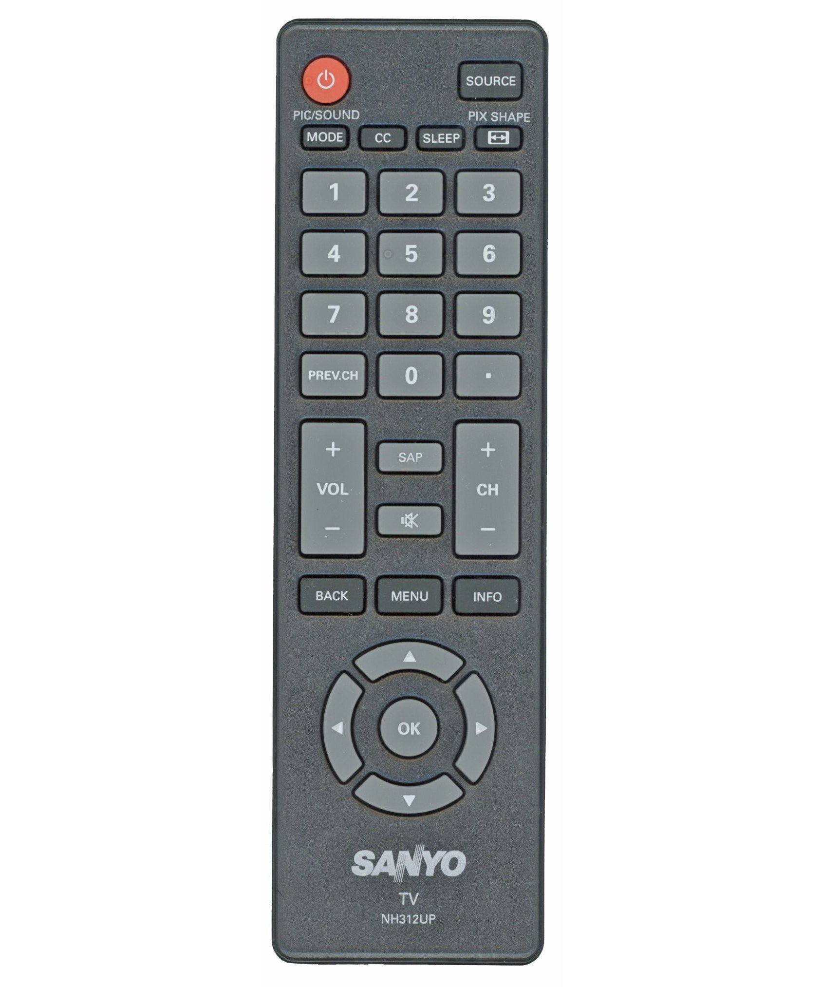 Sanyo NH312UP TV Remote Control