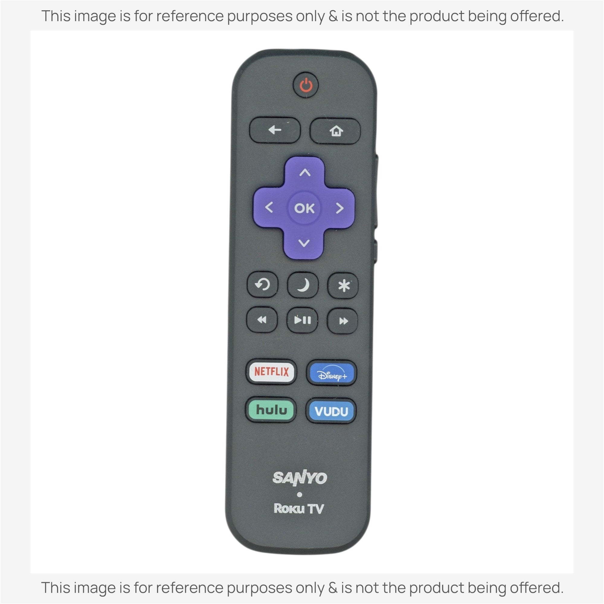 Substitute for Sanyo RC-ALIR ROKU TV Remote Control 3226000857 [RRLF16]