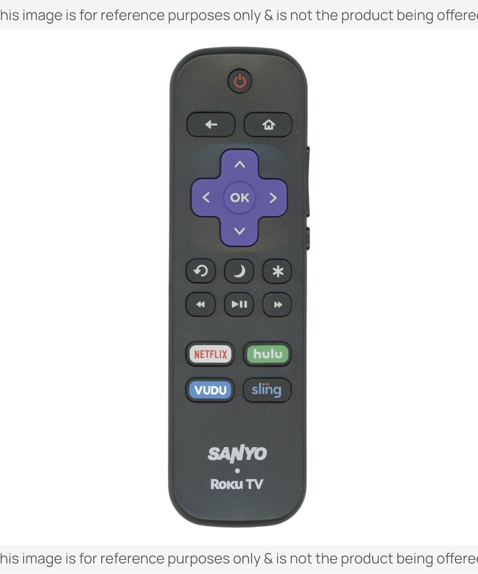 Substitute for Sanyo URMT21CND006 Roku TV Remote Control [RRLF16]