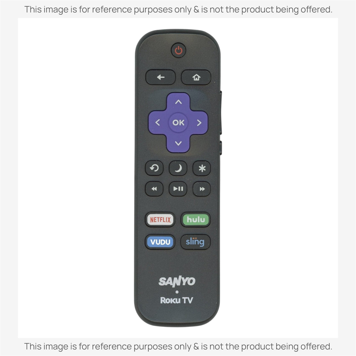 Substitute for Sanyo URMT21CND006 Roku TV Remote Control [RRLF16]