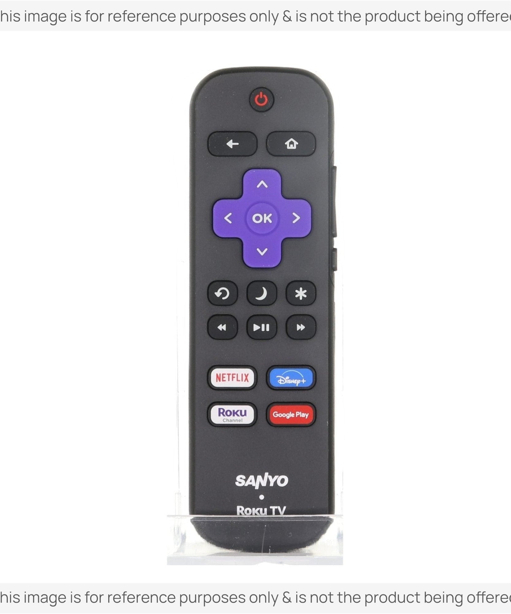 Substitute for Sanyo URMT21CND021 Roku TV Remote Control [RRLF16]