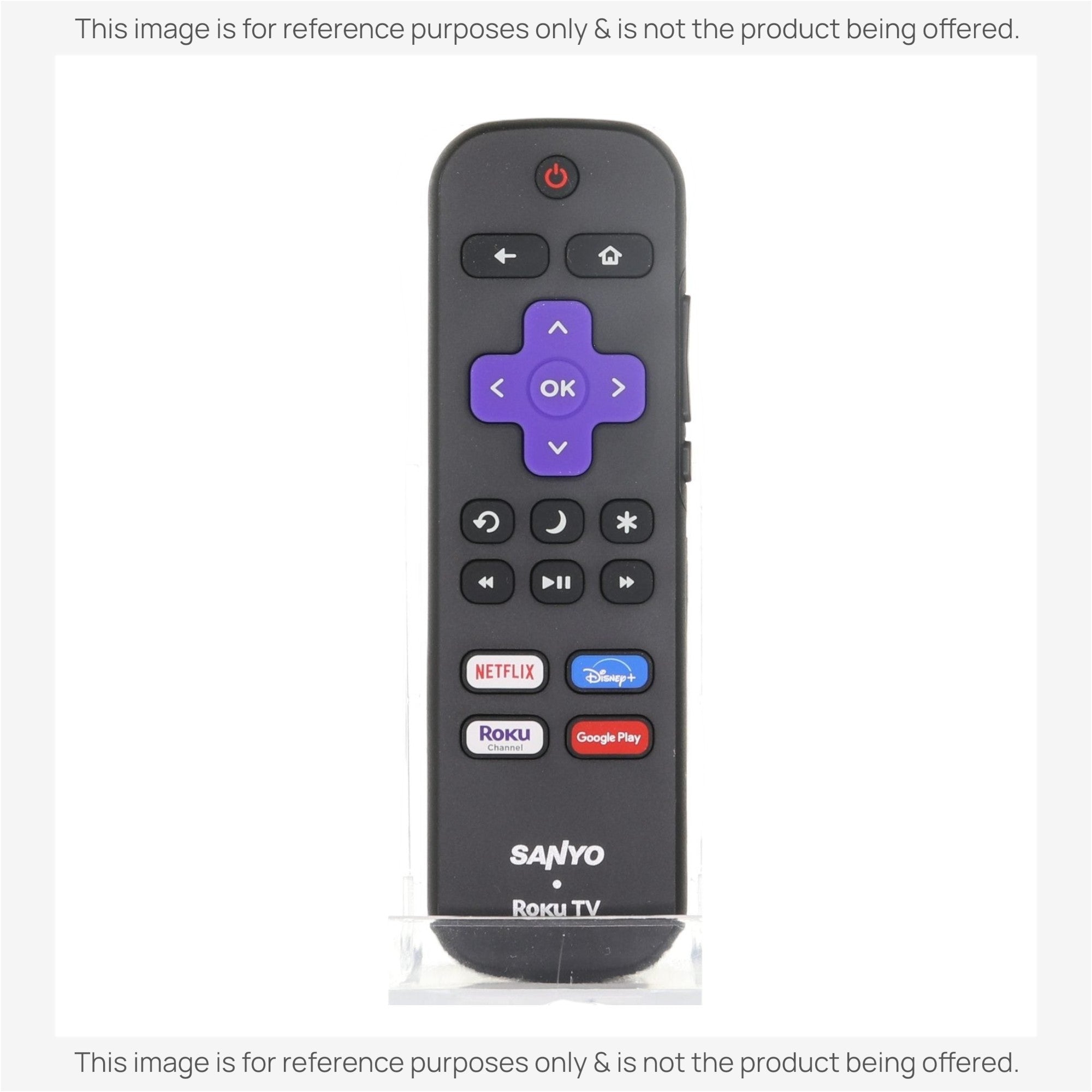Substitute for Sanyo URMT21CND021 Roku TV Remote Control [RRLF16]