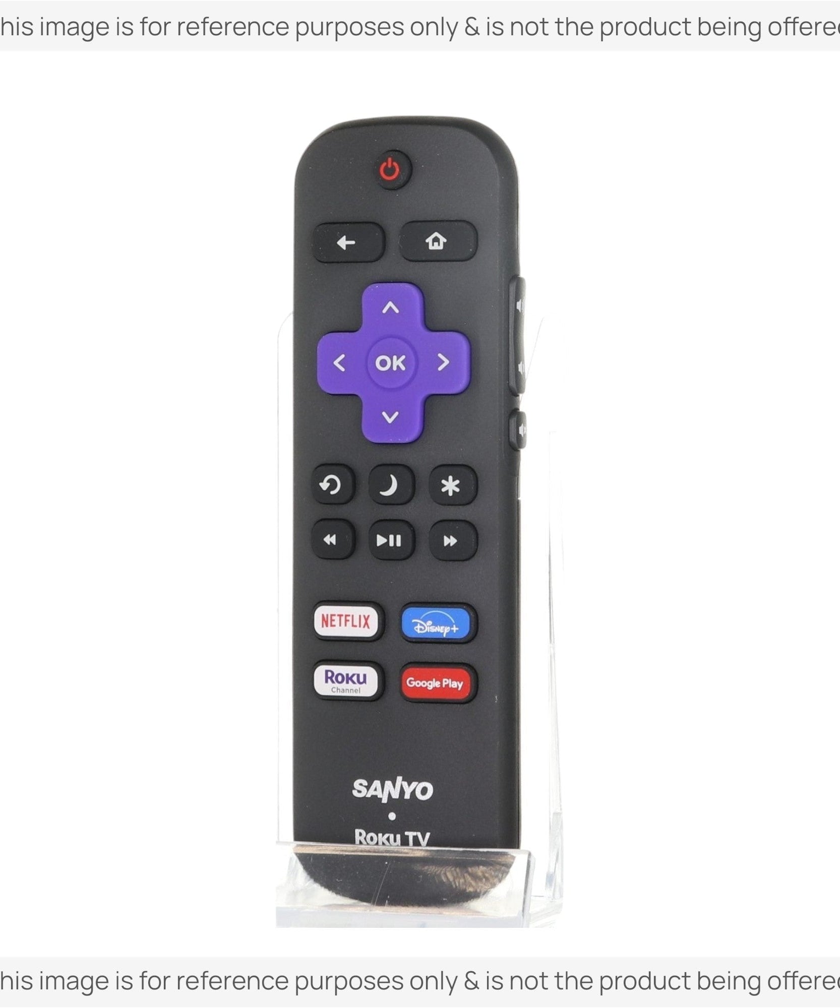 Substitute for Sanyo URMT21CND021 Roku TV Remote Control [RRLF16]