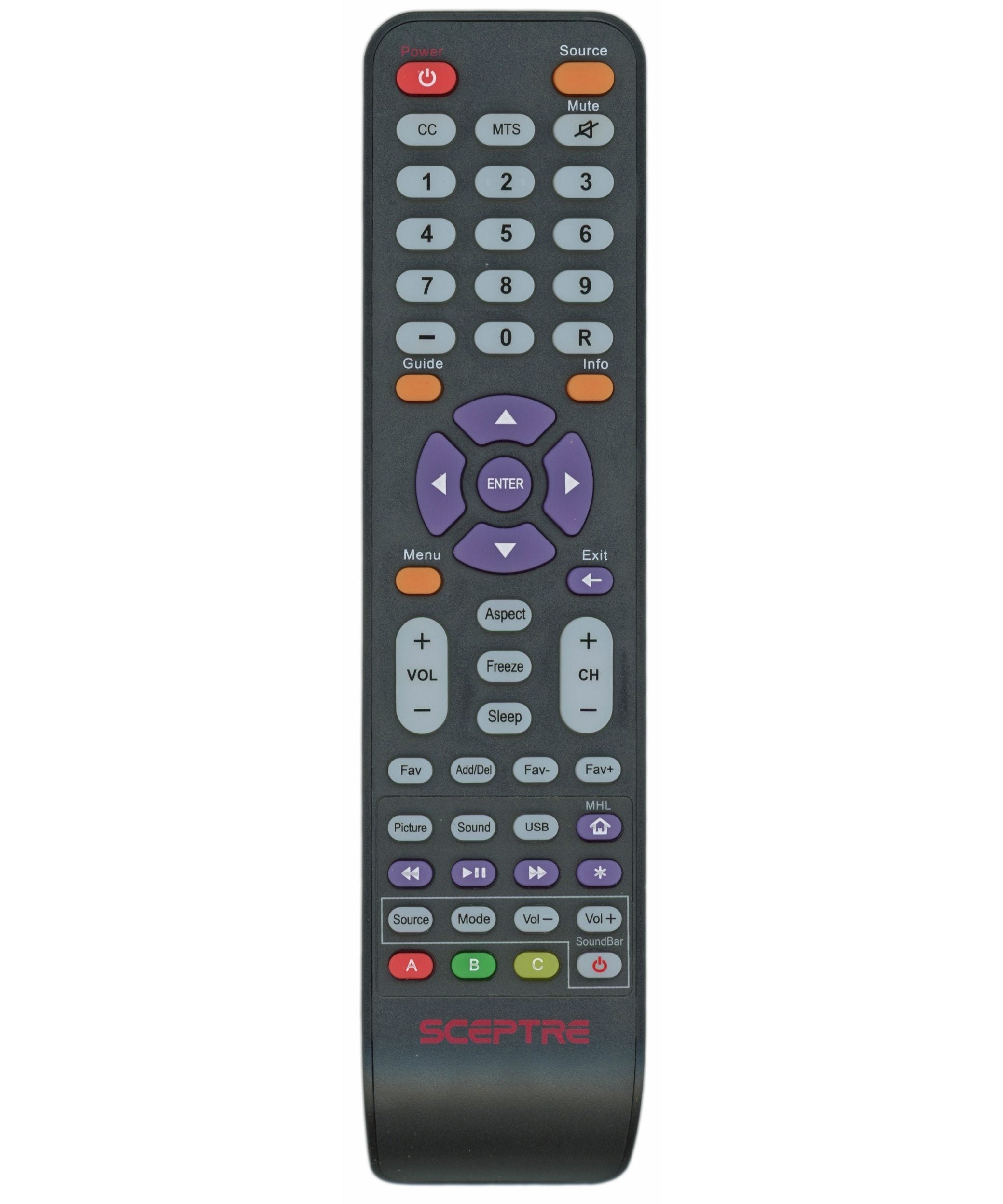 Sceptre 142021270009C OEM TV Remote Control | X405BV-FHDR |