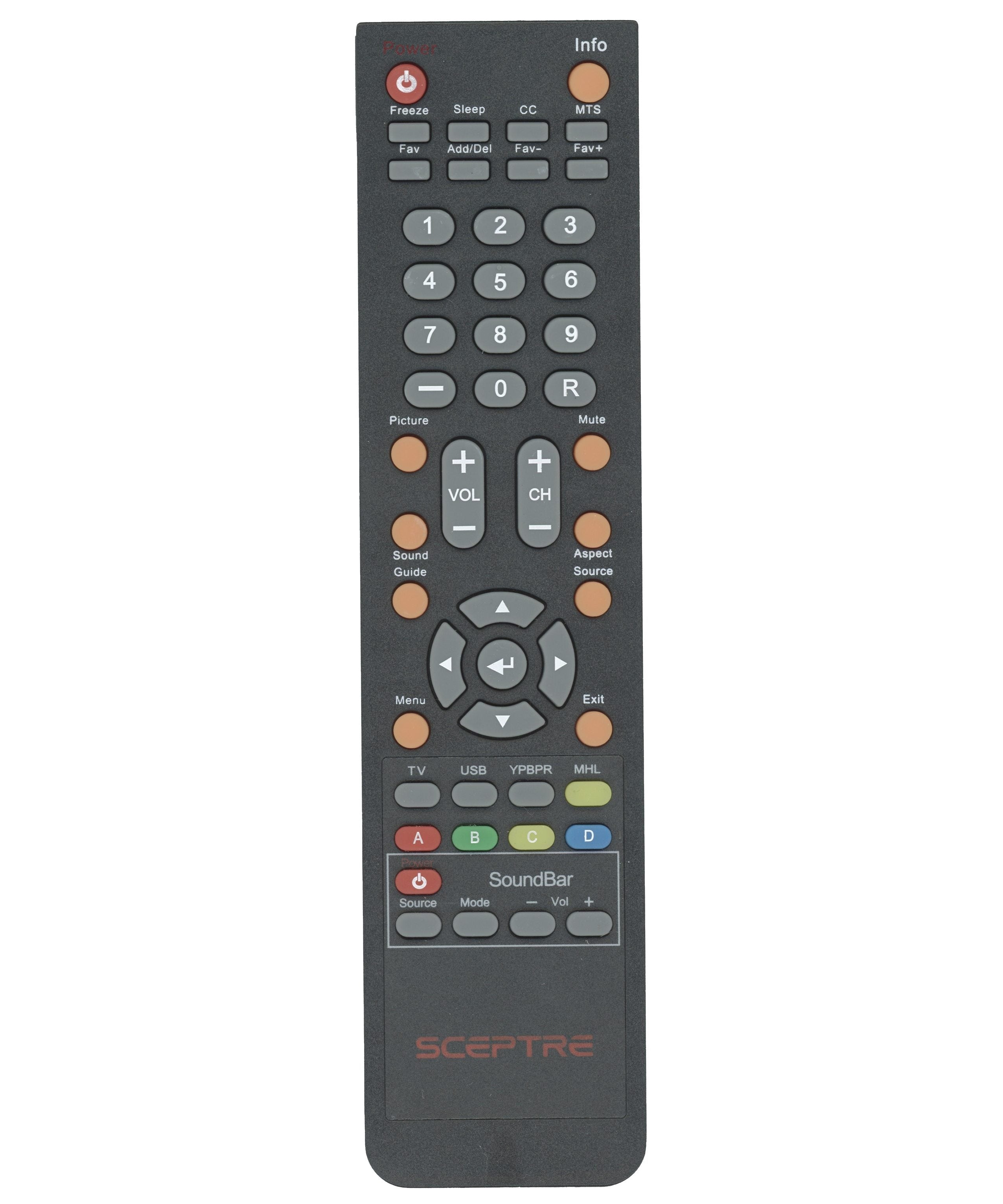 Sceptre 142022370003C TV Remote Control