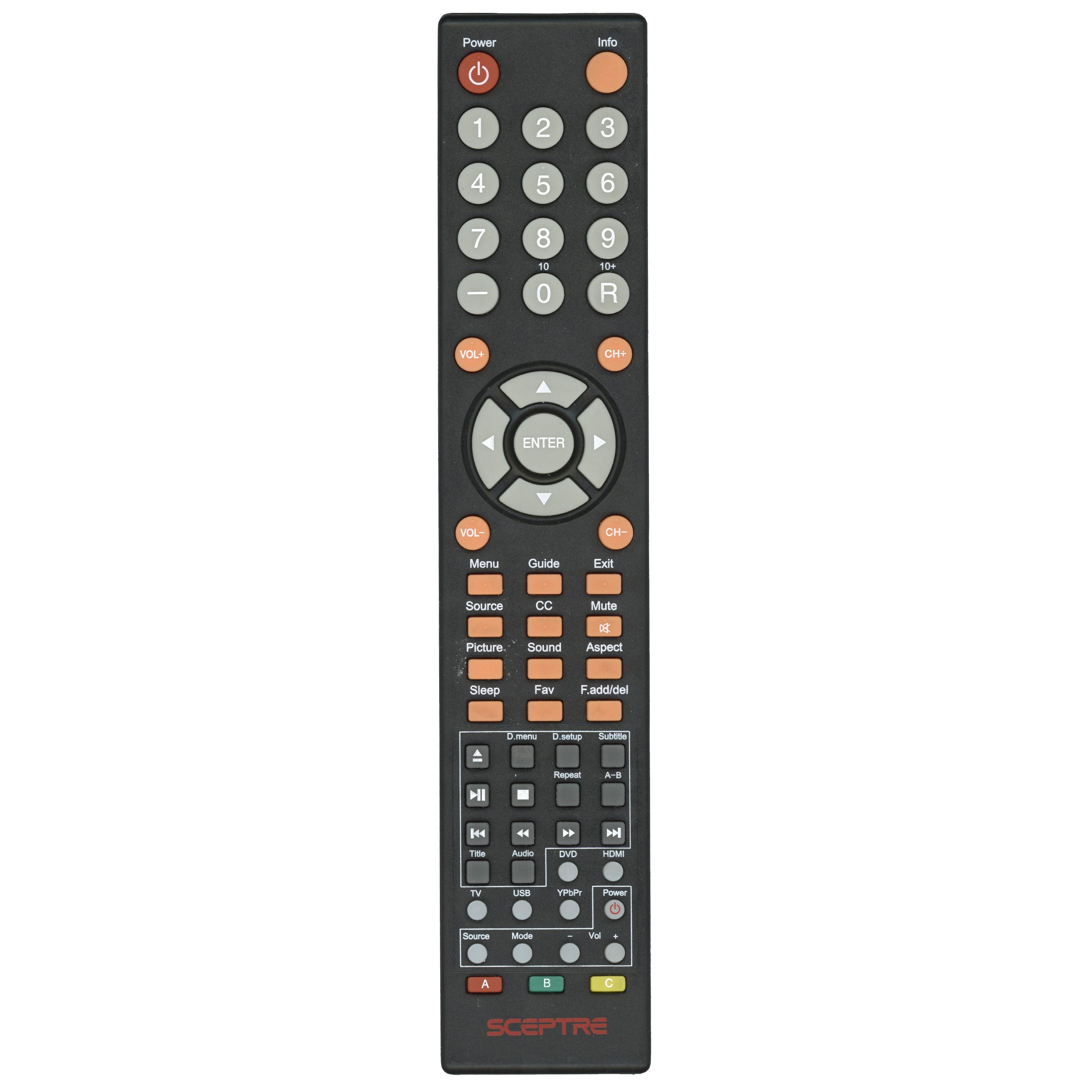 Sceptre 8142026670002C TV/DVD Combo Remote Control - 8142026670002C