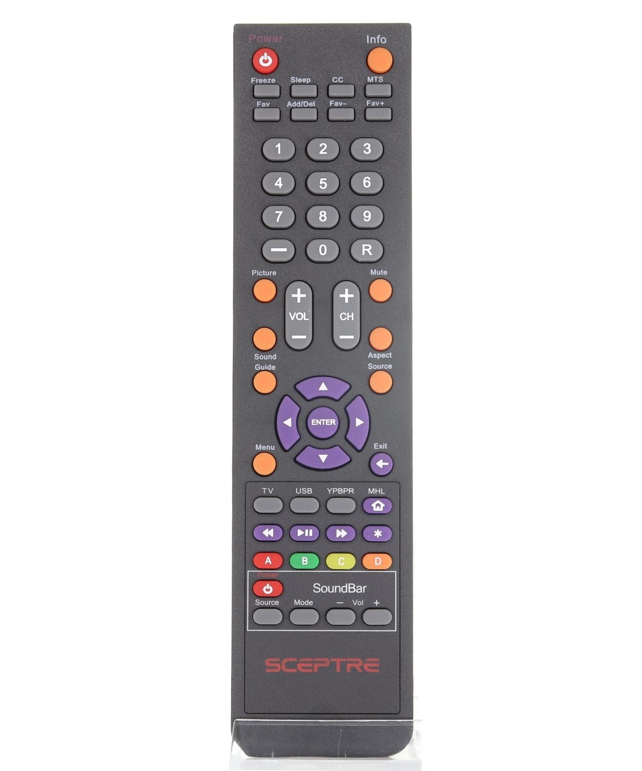 Sceptre E325BV DVD + Sound Bar Combo TV Remote Control - 142022370010C