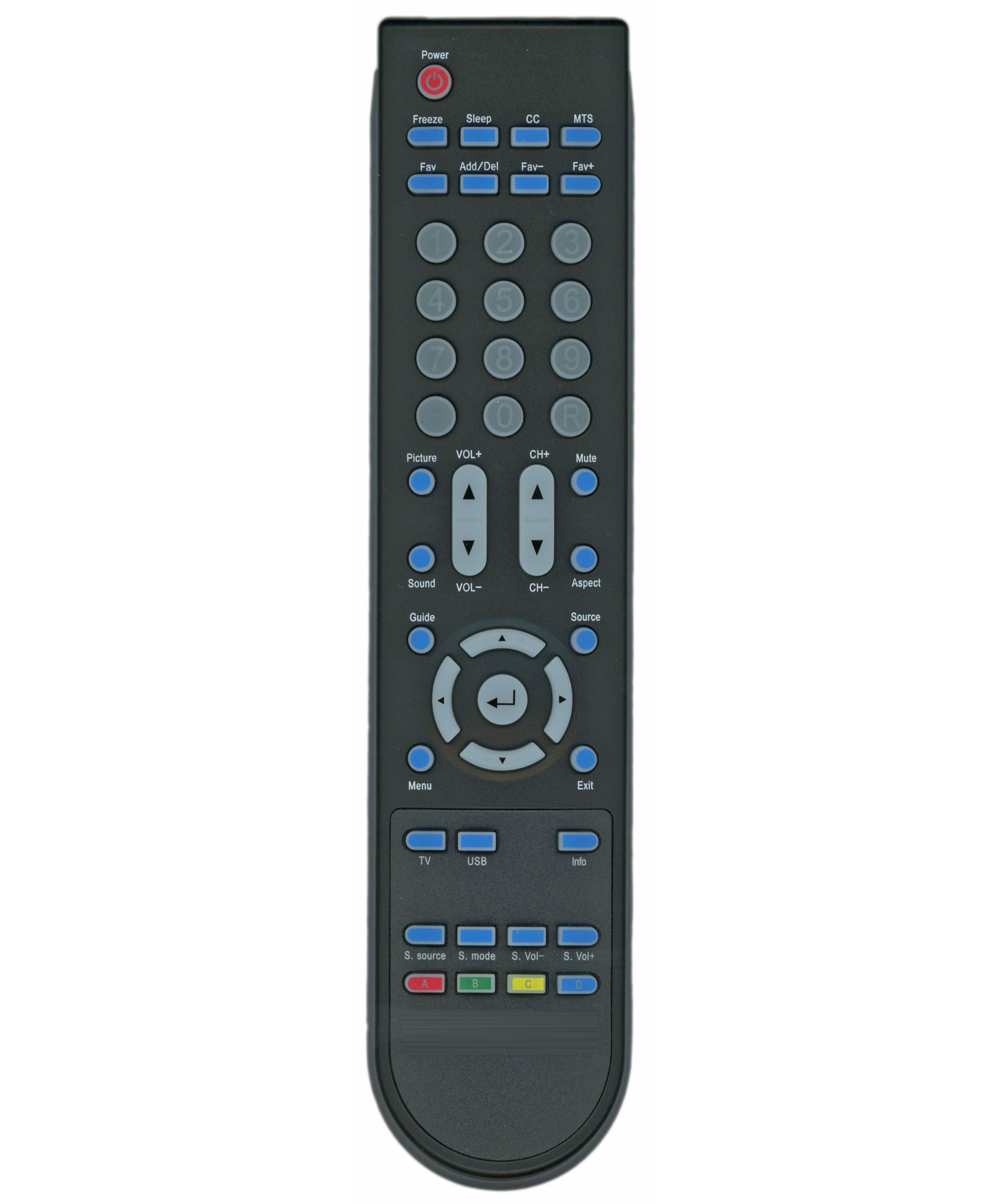 Sceptre KR007B008 TV Remote Control