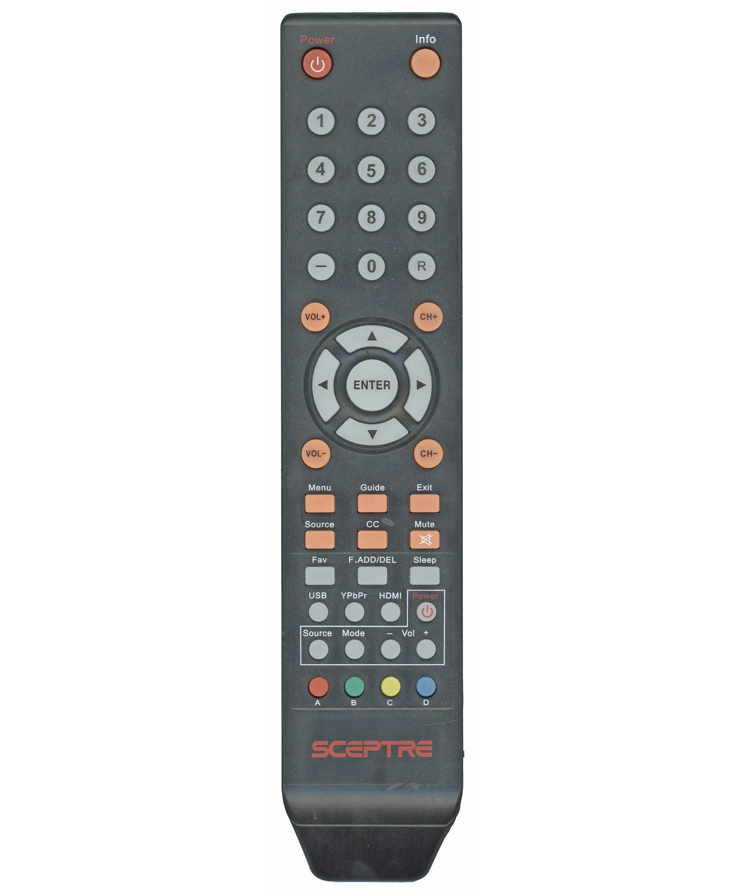 Sceptre X322BVrem LCD TV Remote Control | IR - 8142026670003C