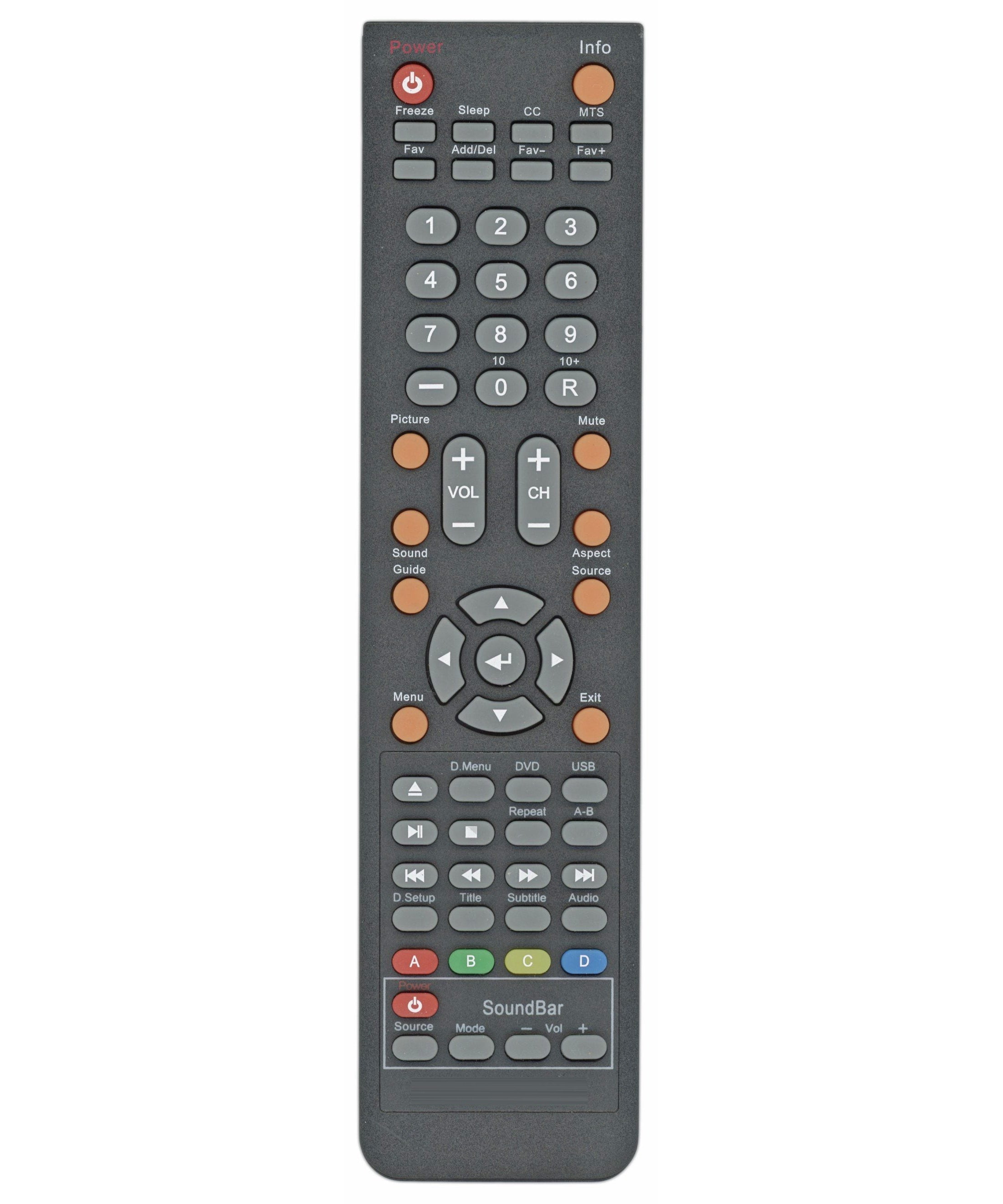 Sceptre X325BV-REM TV/DVD Remote Control