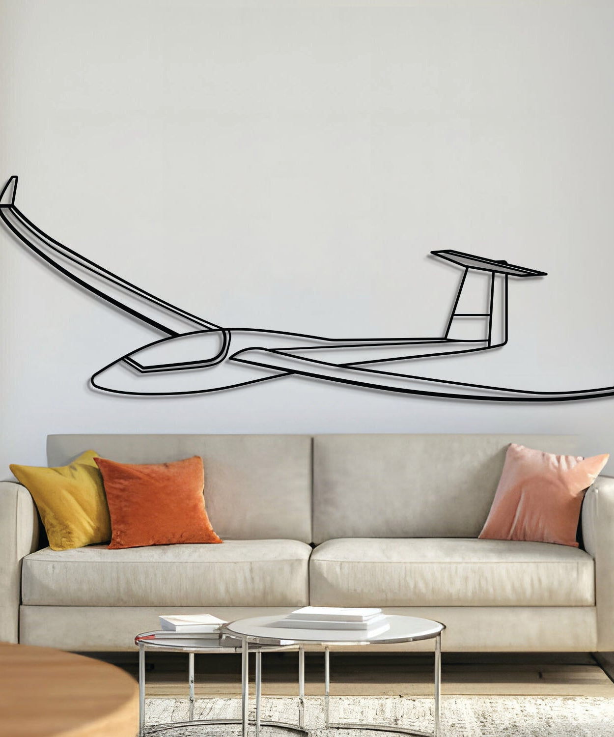 Ventus-2cxT Winkel Metall Flugzeug Wandkunst - NCP0500