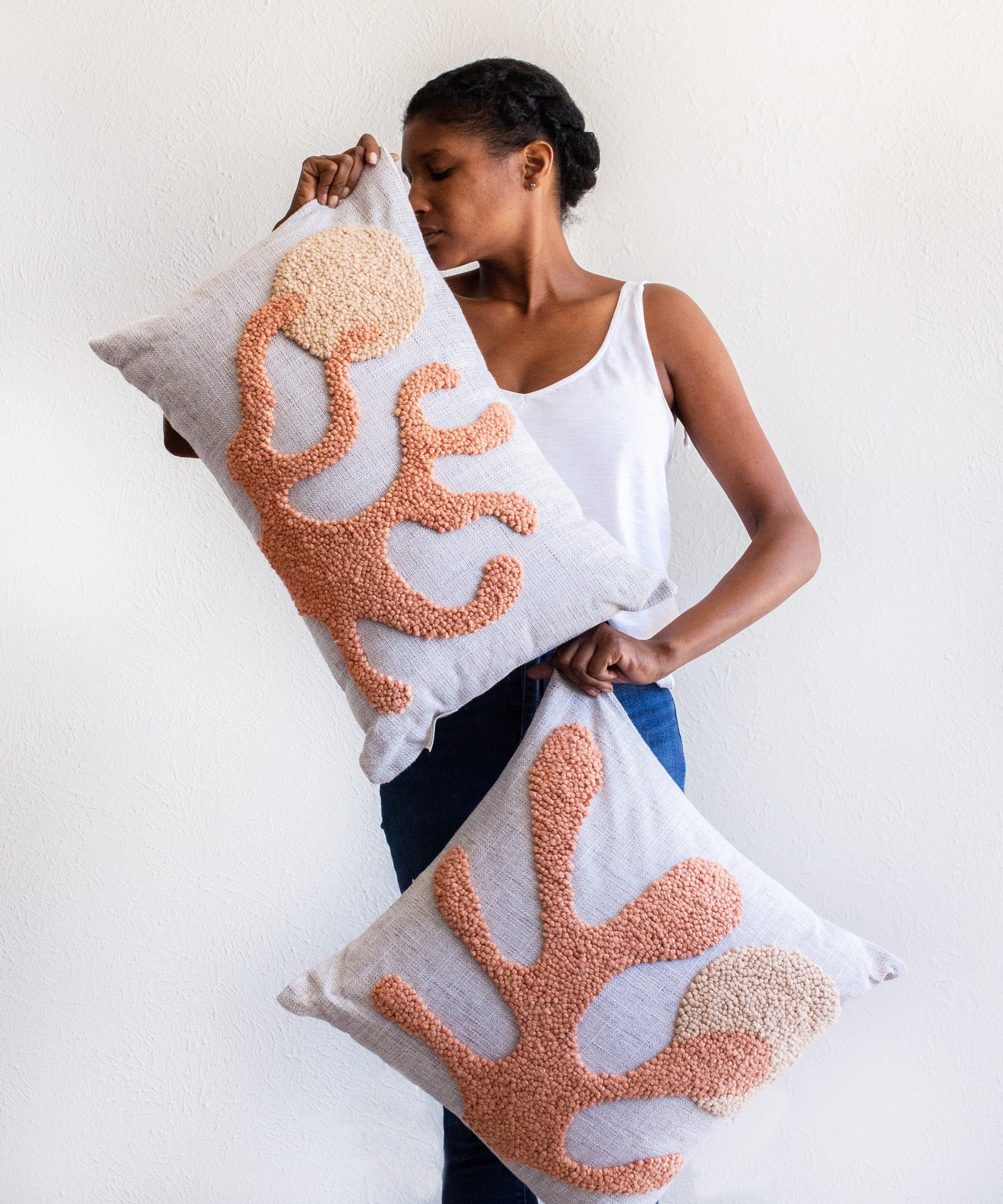 Sea Coral Throw Pillow
