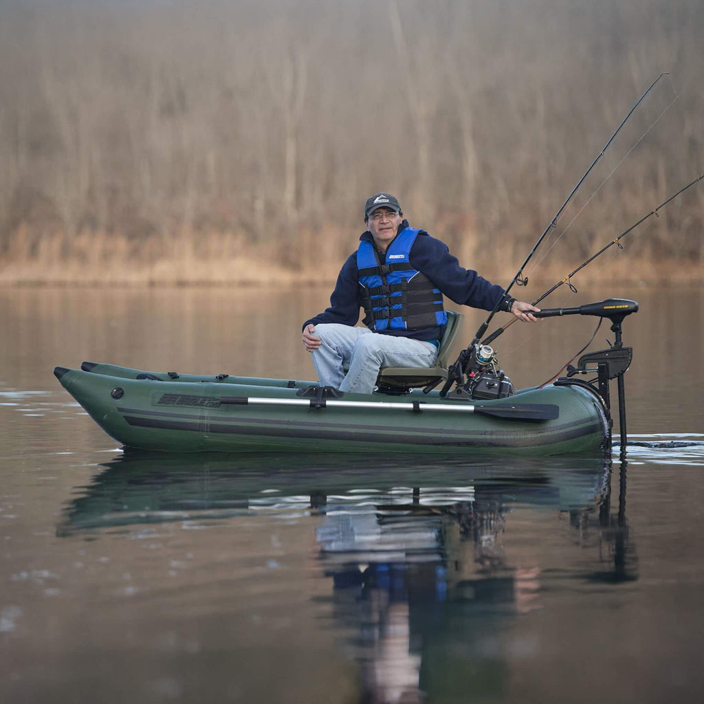 Sea Eagle 1-Person Frameless Pontoon Inflatable Fishing Boat, 9FT [285FPBK] (SAK93163)