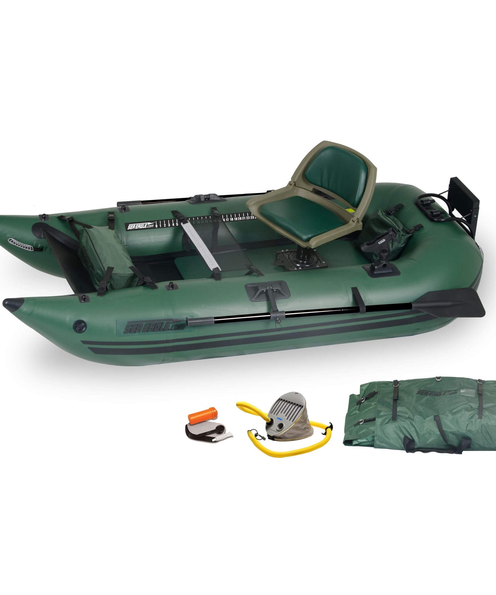 Sea Eagle 1-Person Frameless Pontoon Inflatable Fishing Boat, 9FT [285FPBK] (SAK93163)