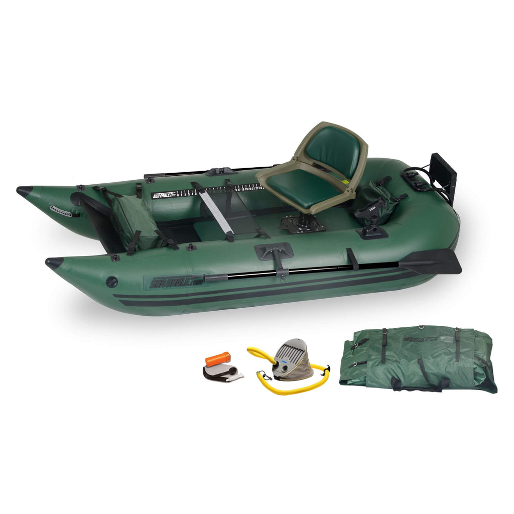 Sea Eagle 1-Person Frameless Pontoon Inflatable Fishing Boat, 9FT [285FPBK] (SAK93163)