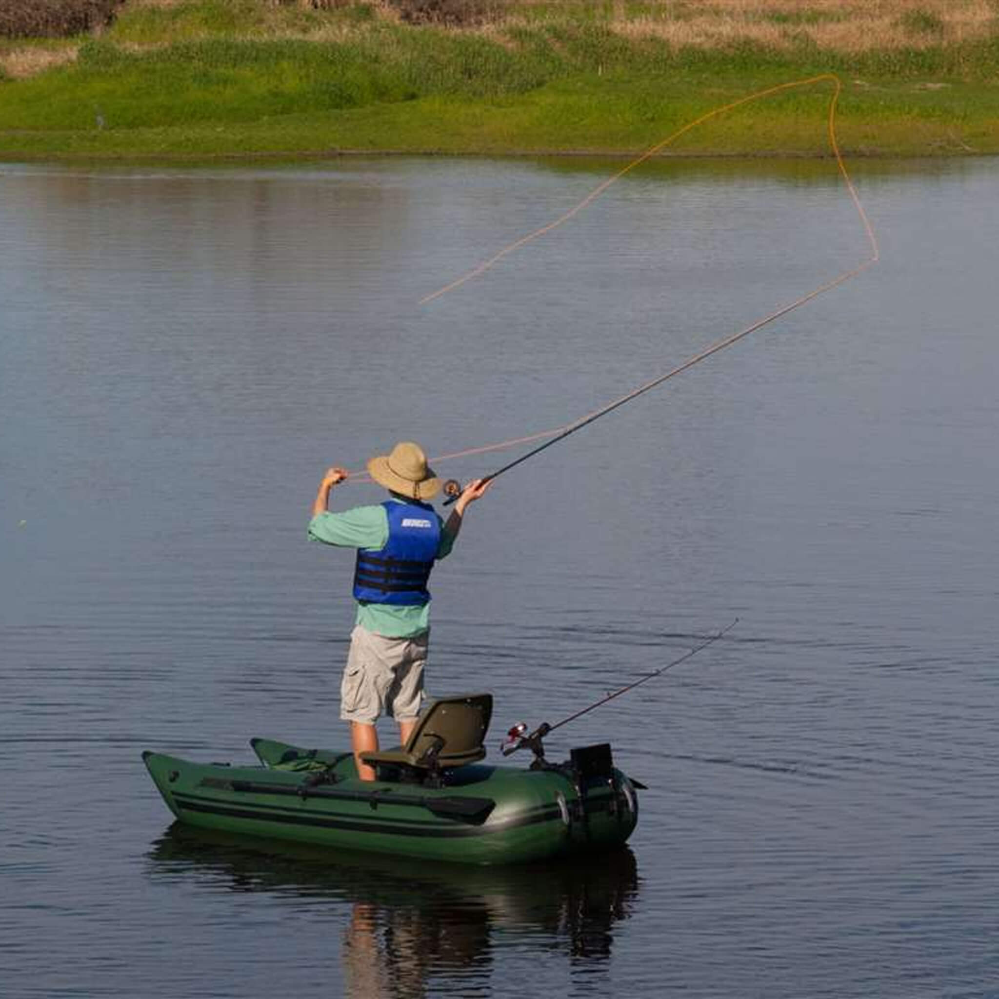 Sea Eagle 1-Person Frameless Pontoon Inflatable Fishing Boat, 9FT [285FPBK] (SAK93163)